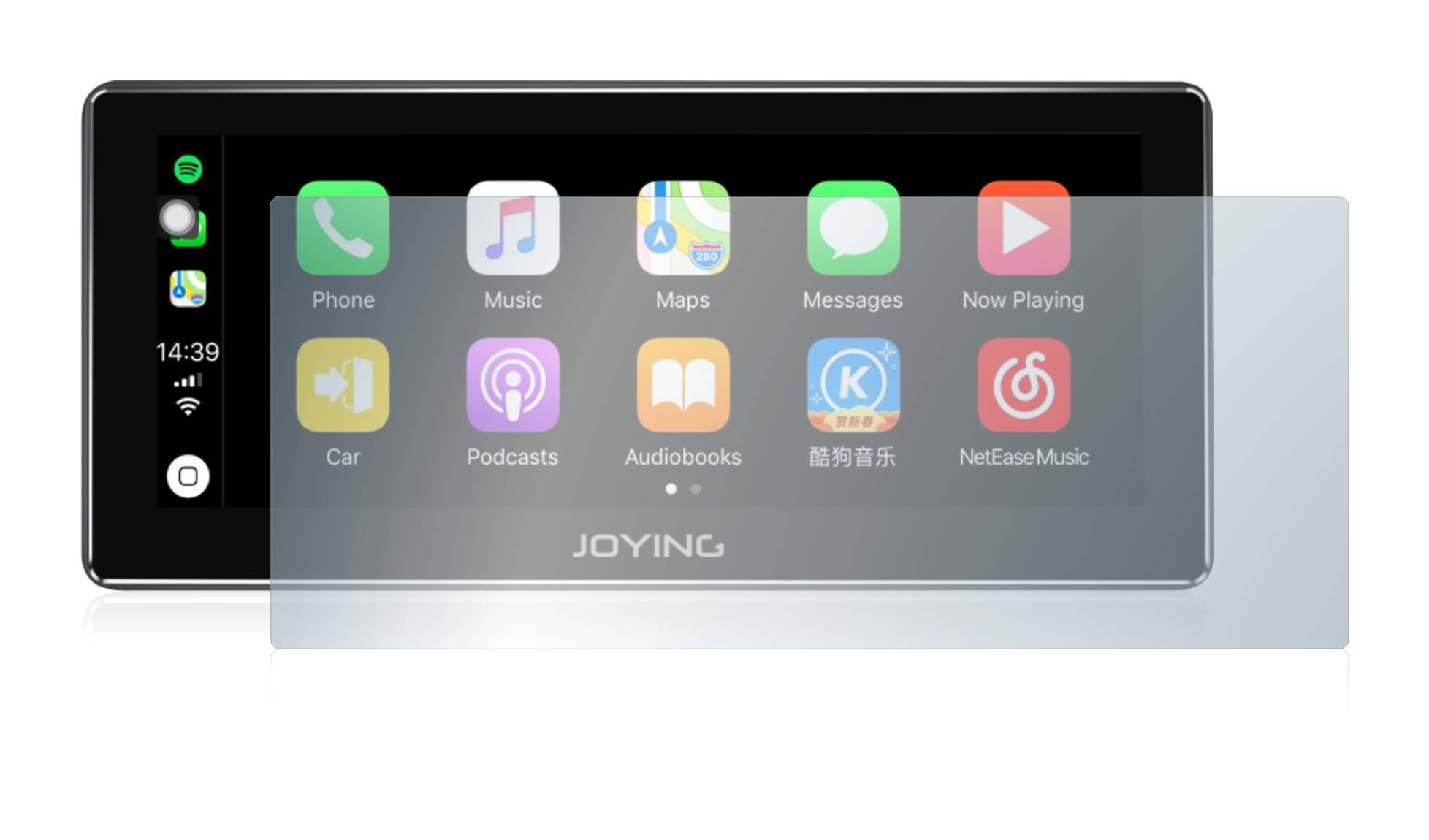 BROTECT AirGlass Flexible Schutz Glas Folie für Joying 4G Car Radio 10.25" Klar Transparent