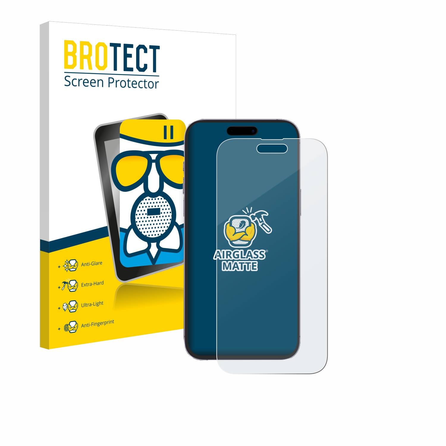 BROTECT AirGlass Matt Glas Panzer Folie für Apple iPhone 14 Pro Max