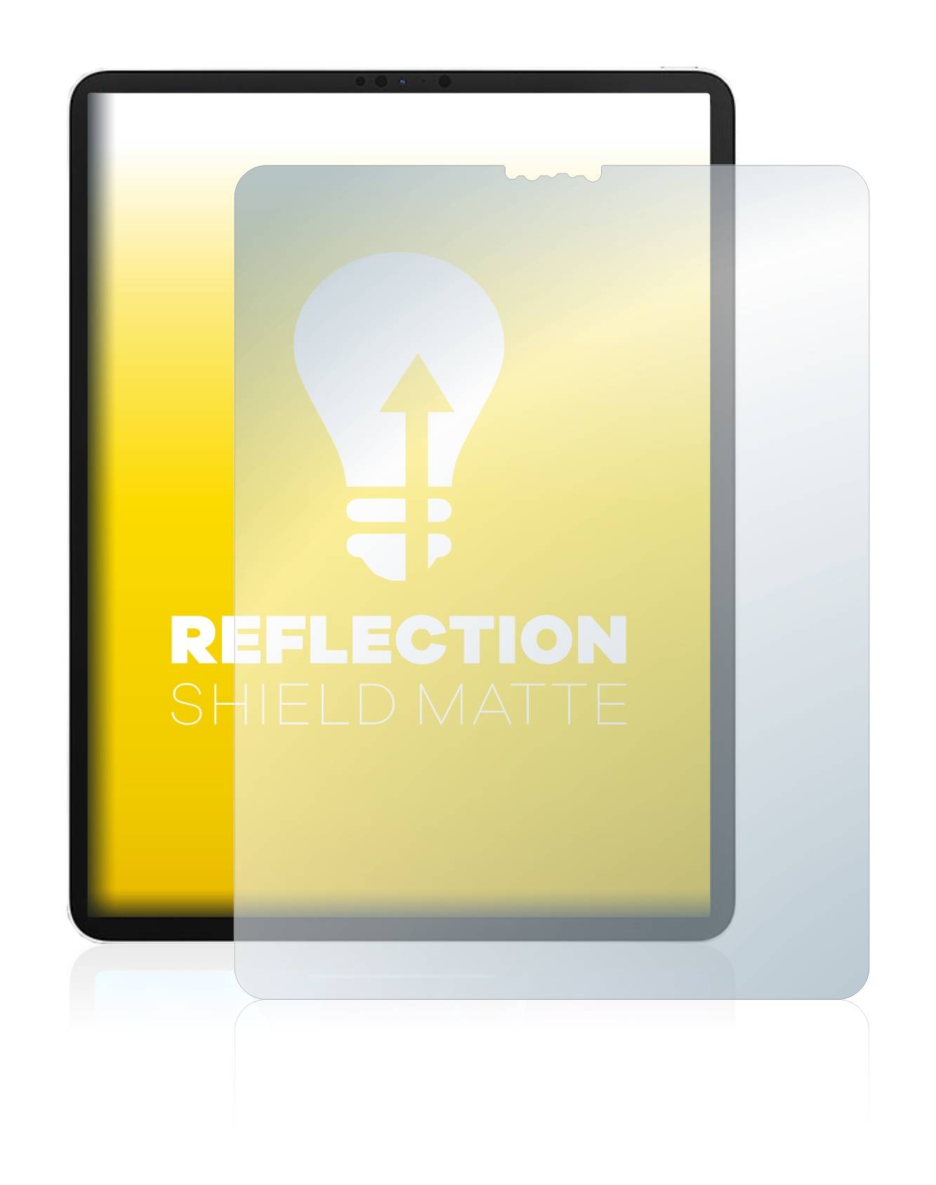 upscreen Reflection Shield Matt Schutzfolie für Apple iPad Pro 12.9 WiFi 2020 (4. Gen.)