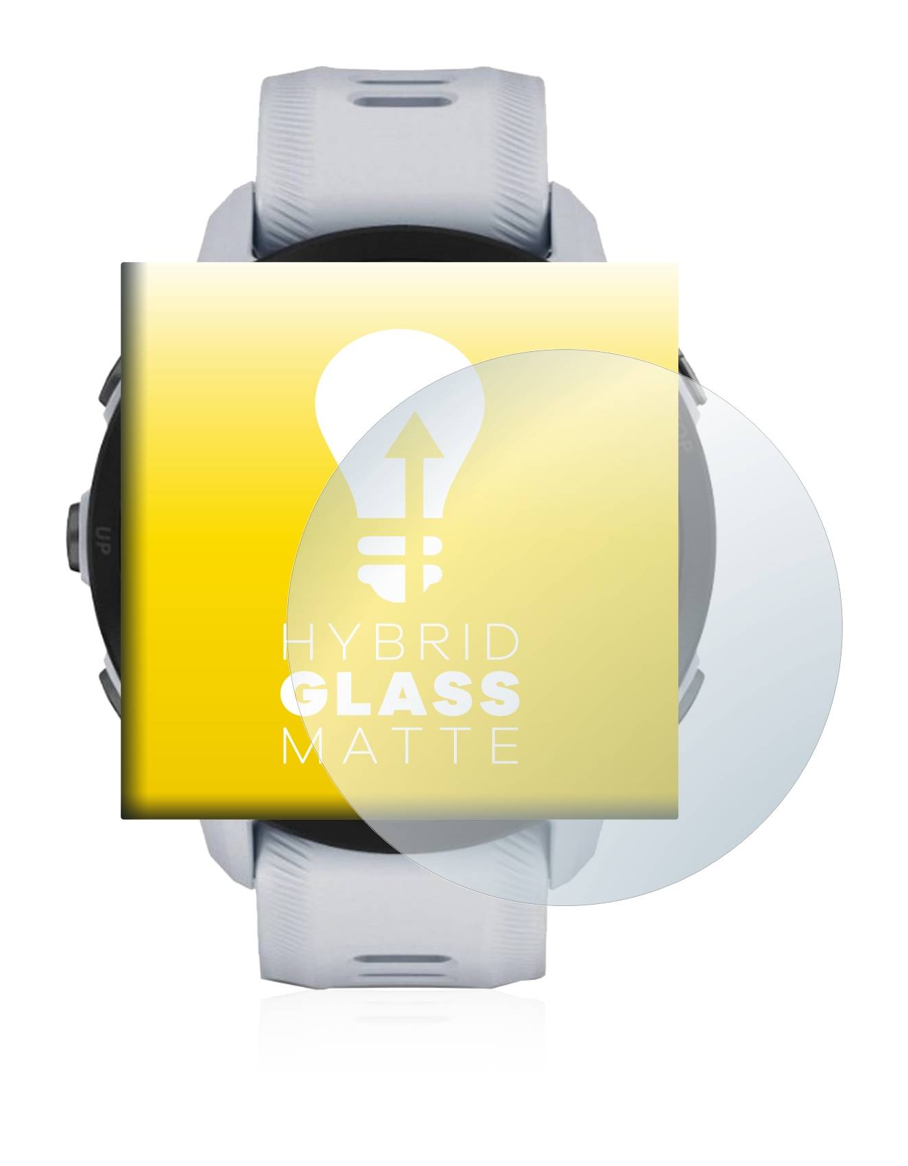 upscreen Hybrid Glas Matt Schutz-Folie für Garmin Forerunner 955 Solar