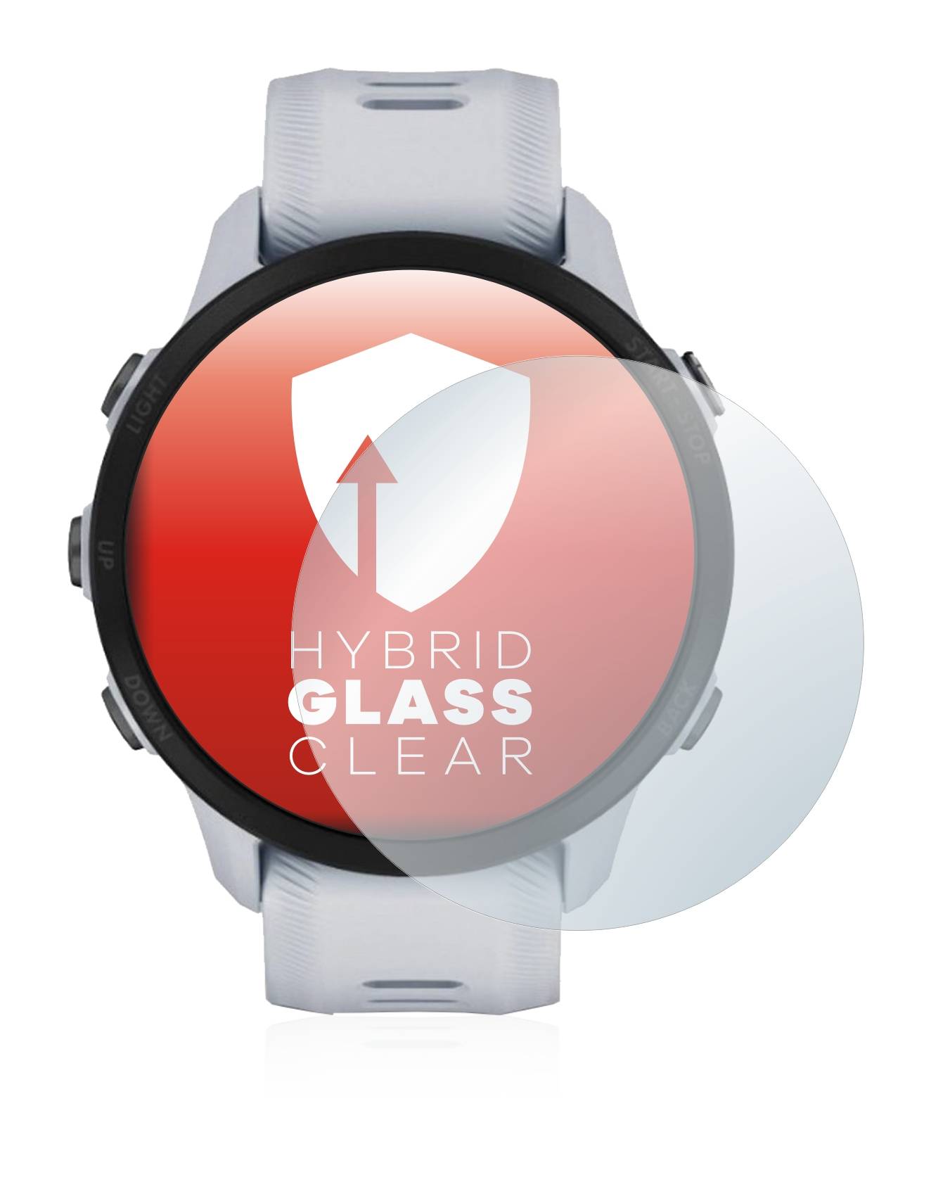 upscreen Hybrid Glas Panzer-Folie für Garmin Forerunner 955