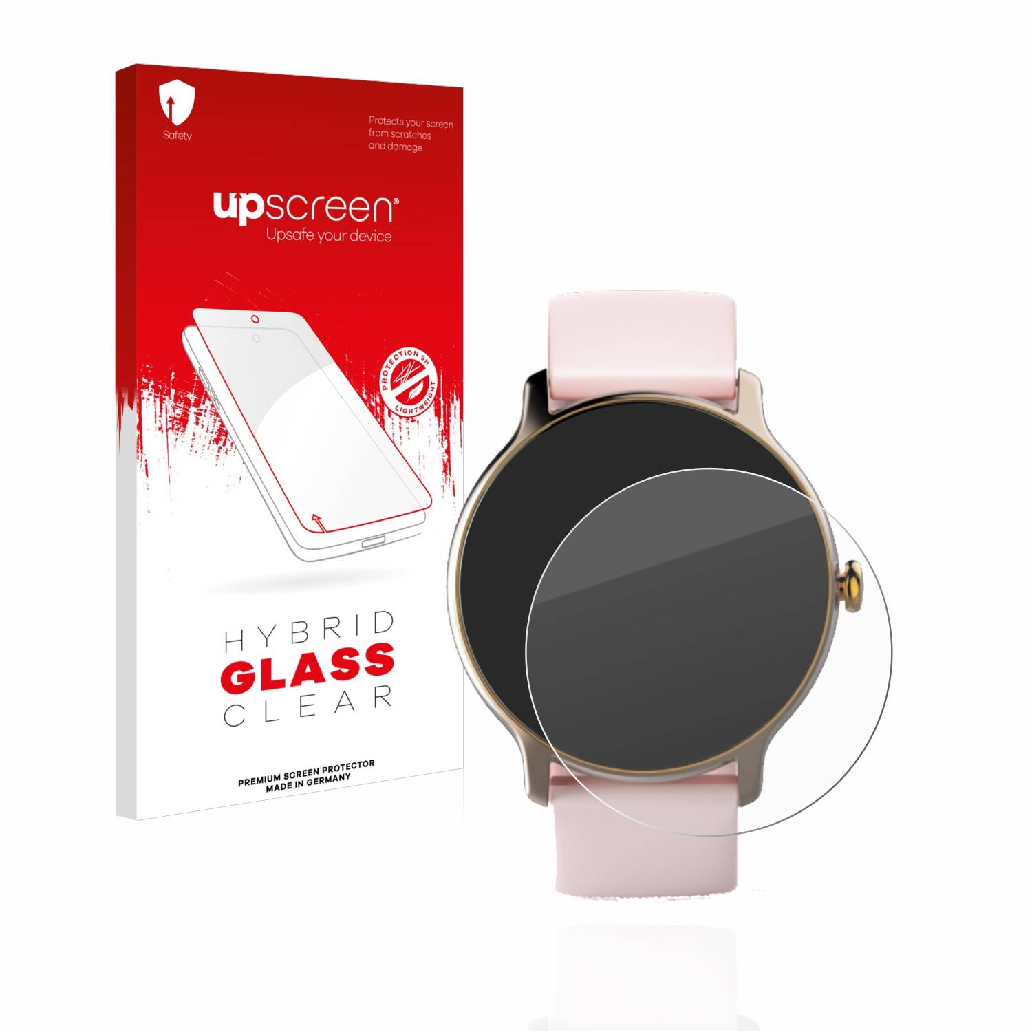 upscreen Hybrid Glas Panzer-Folie für Hama Fit Watch 4910