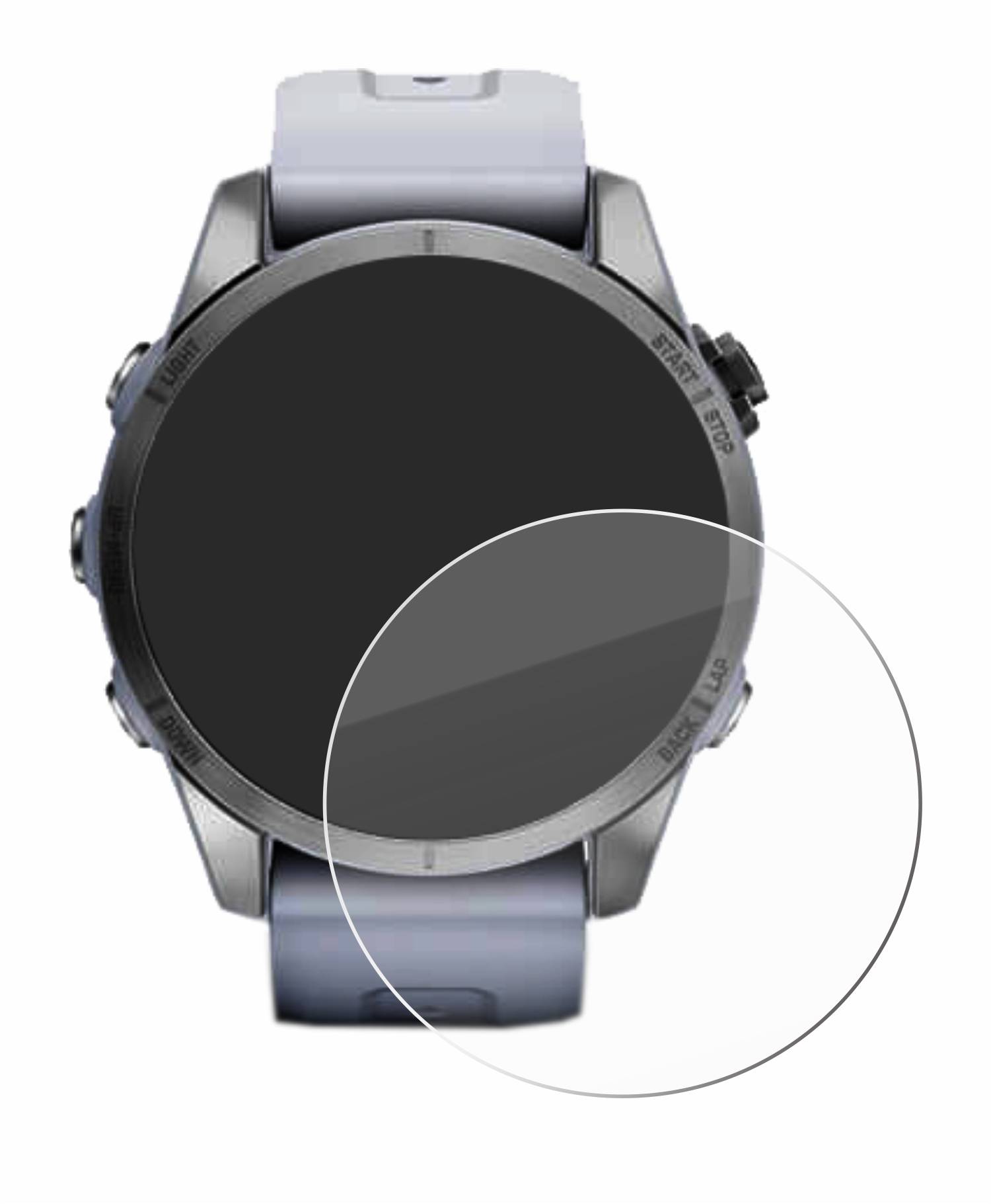 Savvies Clear Schutzglas für Garmin Fenix 7S (42 mm)