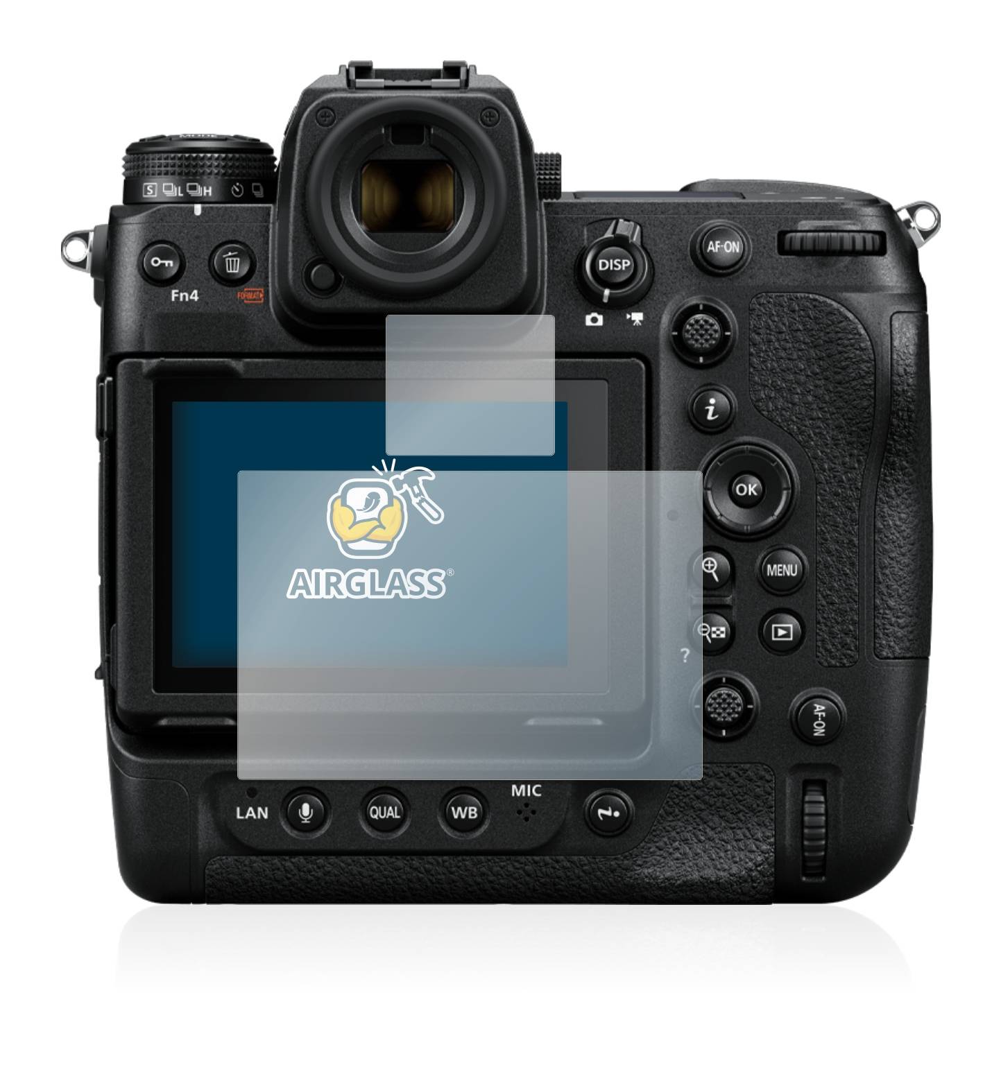 BROTECT AirGlass Flexible Schutz Glas Folie für Nikon Z 9 (Display + Schulterdisplay) Klar Transparent
