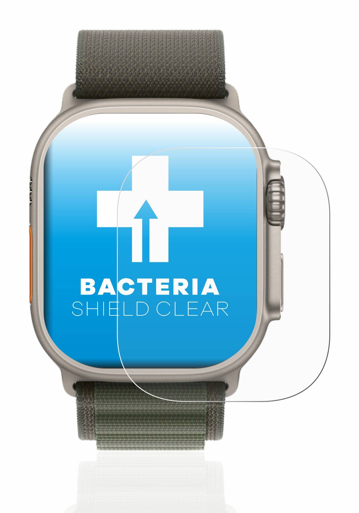 upscreen Bacteria Shield Schutzfolie für Apple Watch Ultra (49 mm) - Antibakteriell