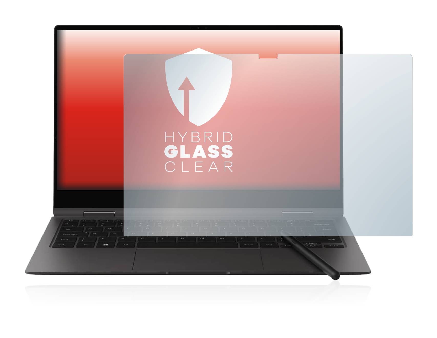 upscreen Hybrid Glas Panzer-Folie für Samsung Galaxy Book2 Pro 360 13.3
