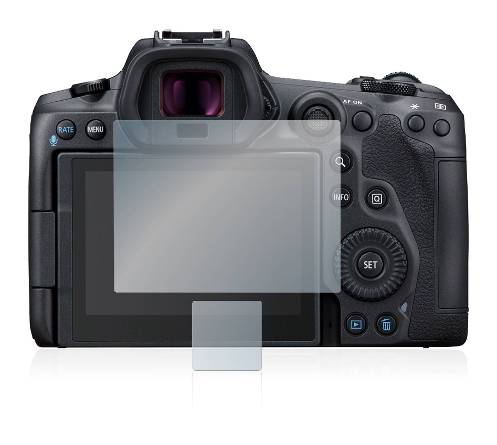 upscreen Schutzfolie für Canon EOS R5 Kratzschutz Anti-Fingerprint Klar