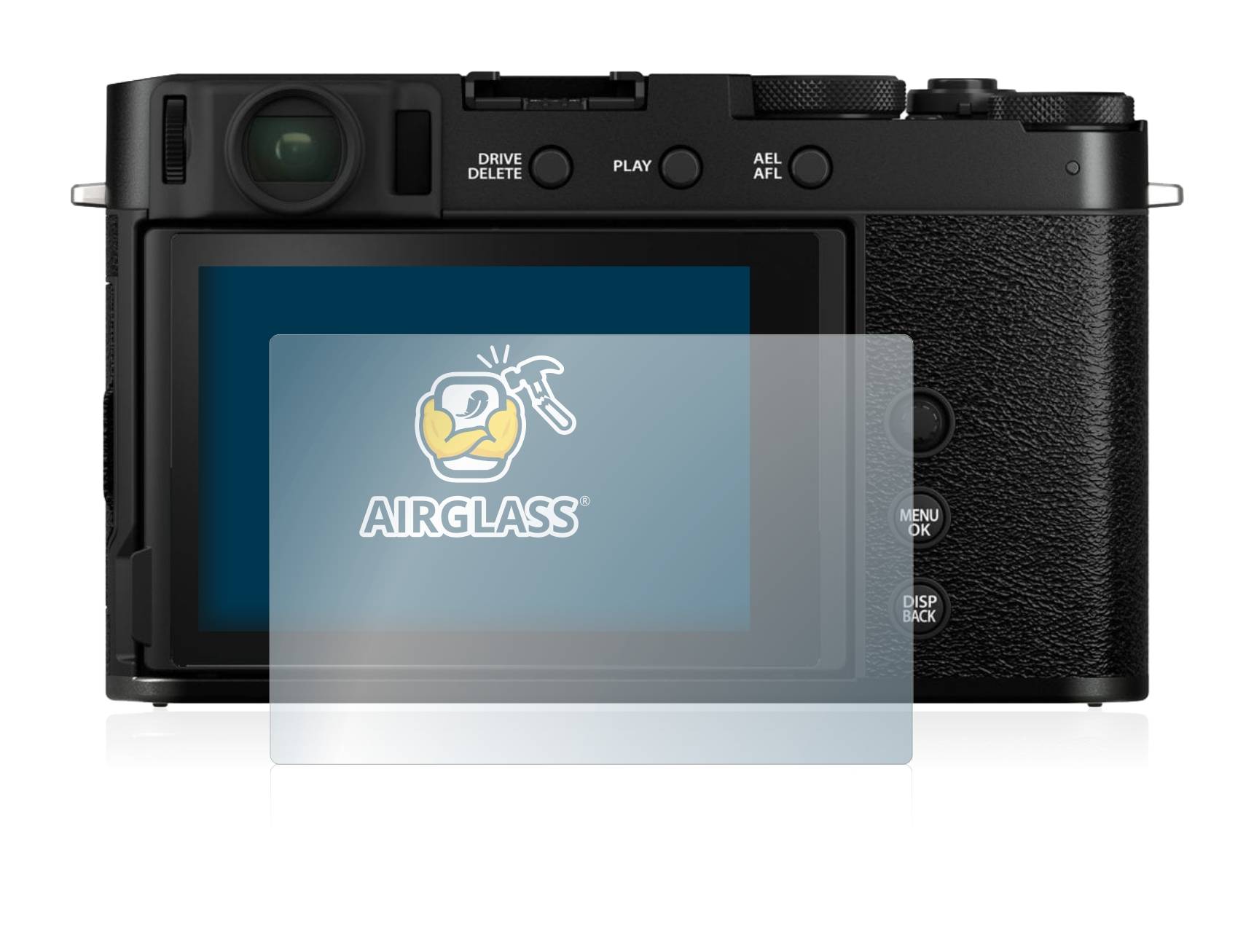 BROTECT AirGlass Flexible Schutz Glas Folie für Fujifilm X-E4 Klar Transparent