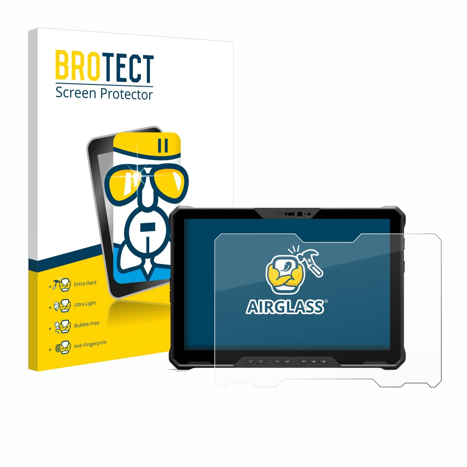 BROTECT AirGlass Glas Schutz-Folie für Dell Latitude 7230 Rugged Extreme - Schutzglas