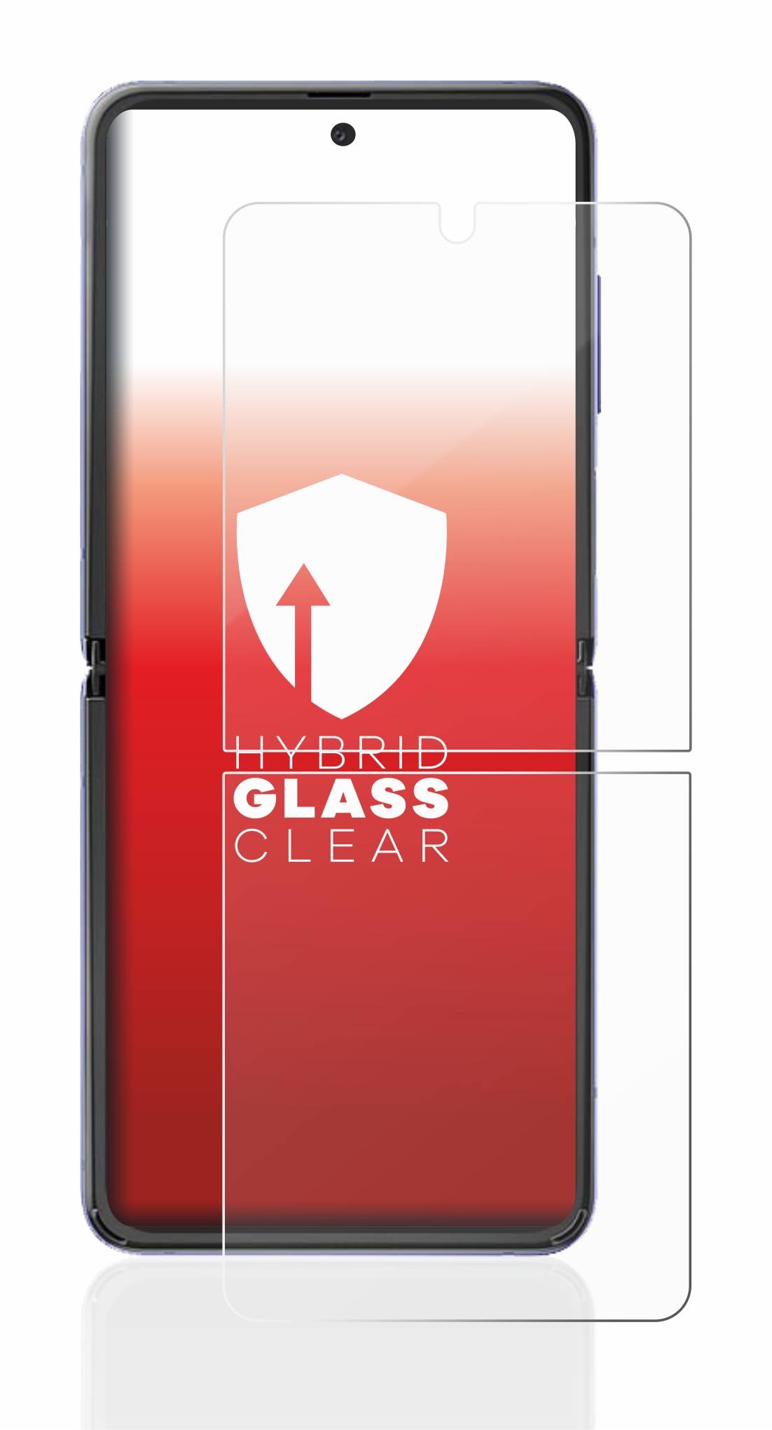 upscreen Hybrid Glas Schutz-Folie für Samsung Galaxy Z Flip