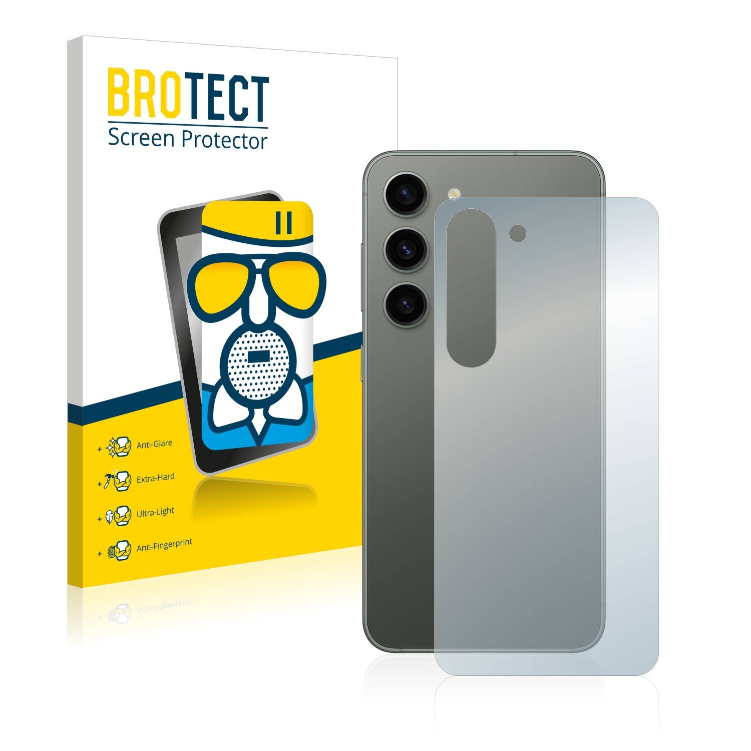 BROTECT AirGlass Matt Glas Schutz Folie für Samsung Galaxy S23 (Rückseite)