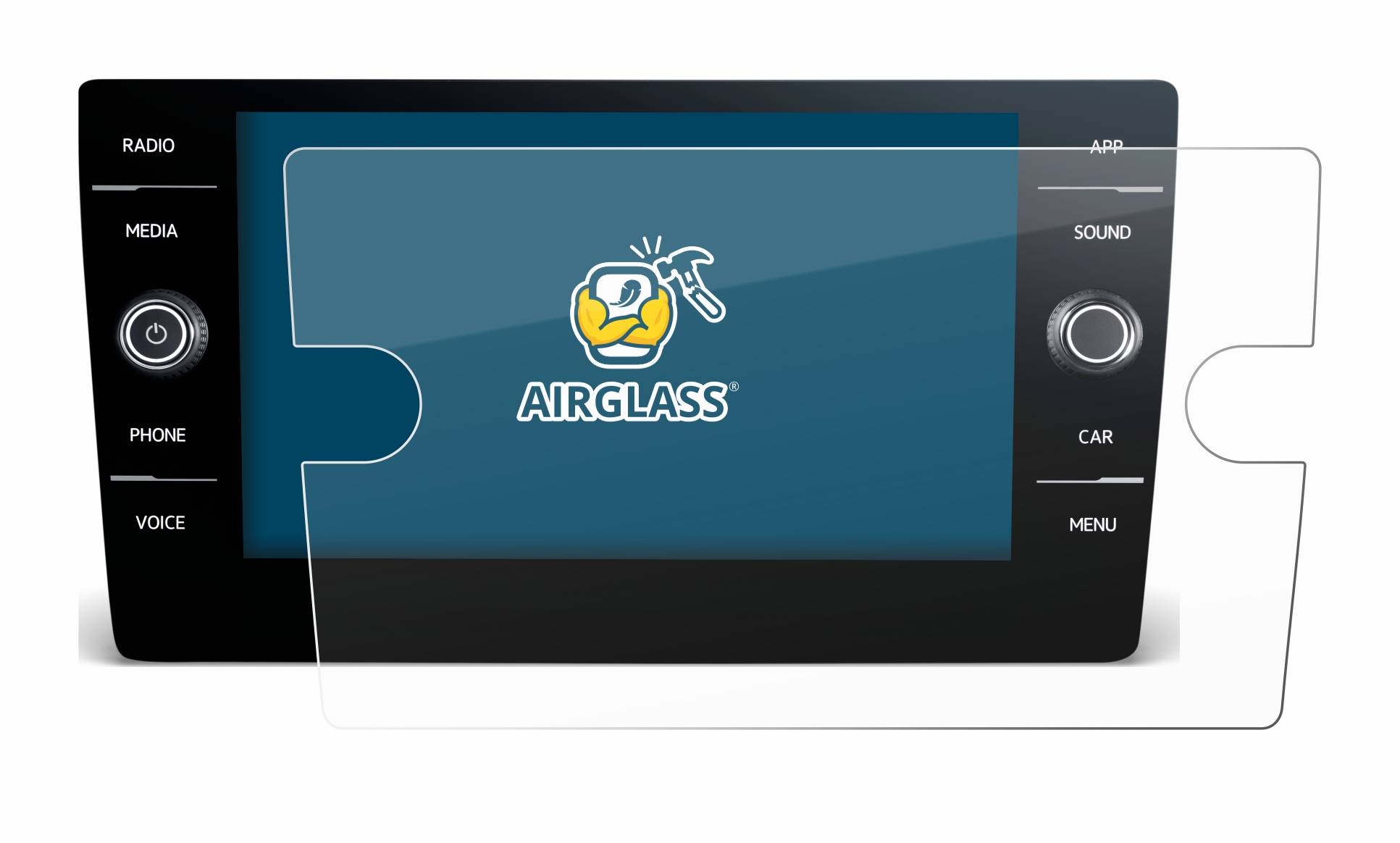 BROTECT AirGlass Glas Schutz-Folie für Volkswagen Tiguan 2021 Discover Media 8 - Schutzglas