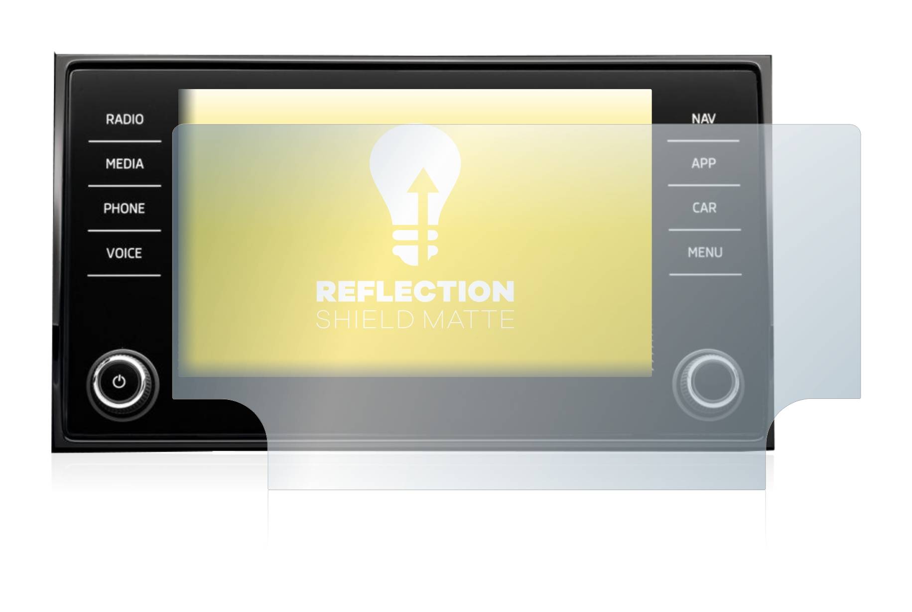upscreen Reflection Shield Matt Schutzfolie für Skoda Karoq Amunds Sportline 2021 Infotainment System