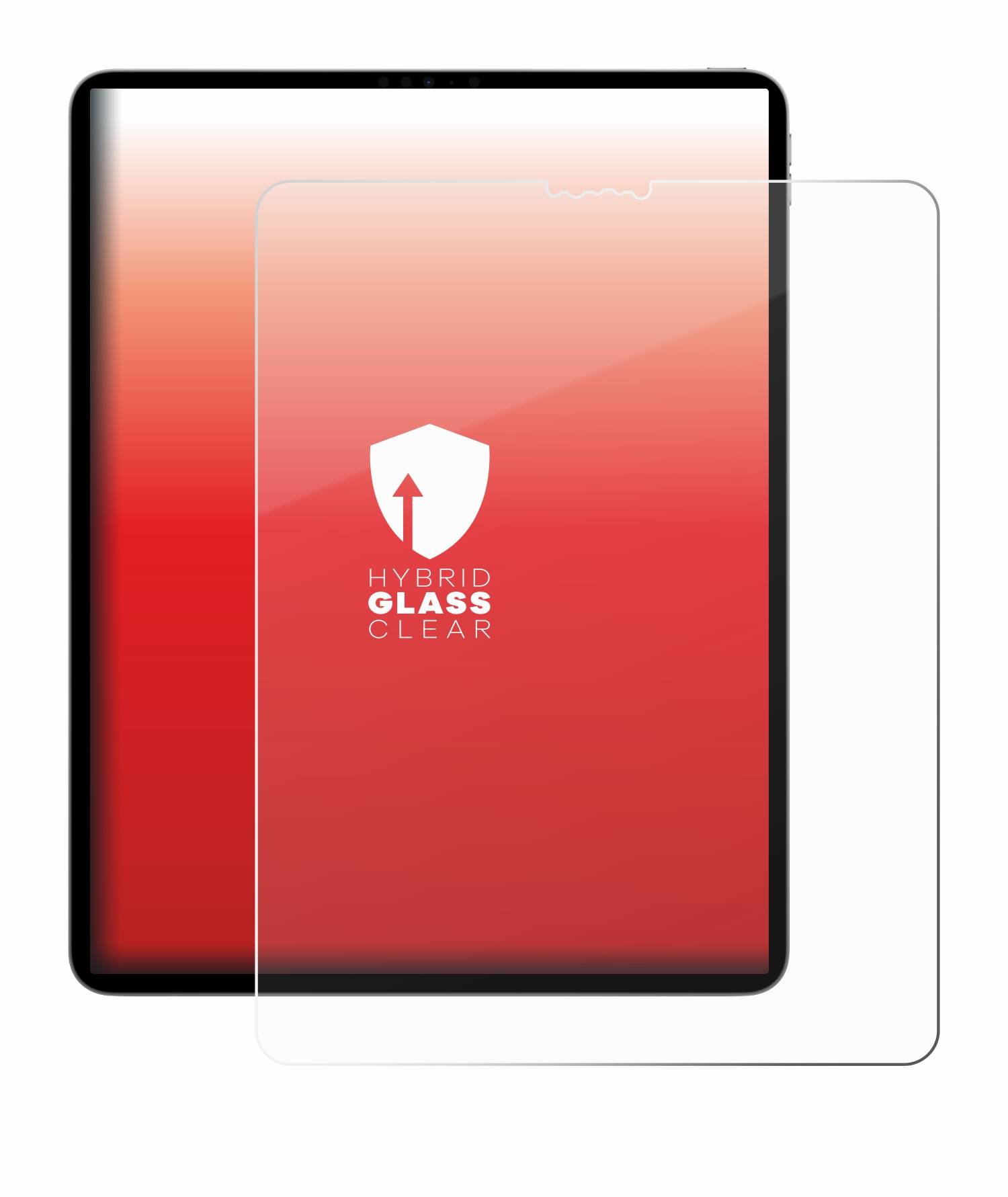 upscreen Hybrid Glas Schutz-Folie für Apple iPad Pro 12.9 2022 (6. Gen.)