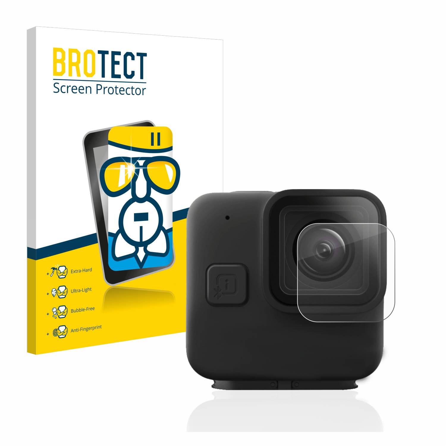 BROTECT AirGlass Flexible Schutz Glas Folie für GoPro Hero 11 mini Linse (Gehäuse) Klar Transparent