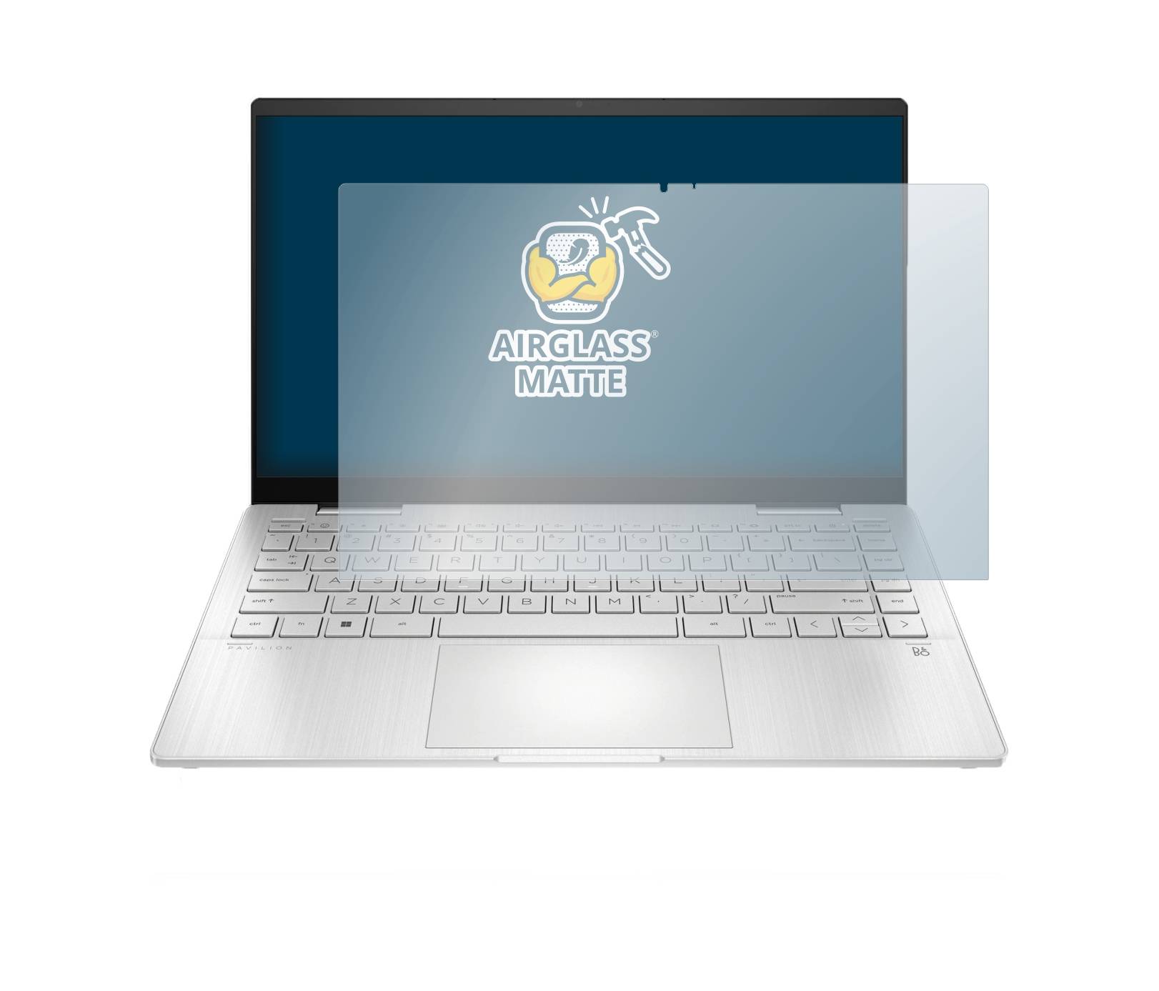 BROTECT AirGlass Flexible Schutz Glas Folie für HP Pavilion x360 2-in-1 (14-ekX) Matt Entspiegelt