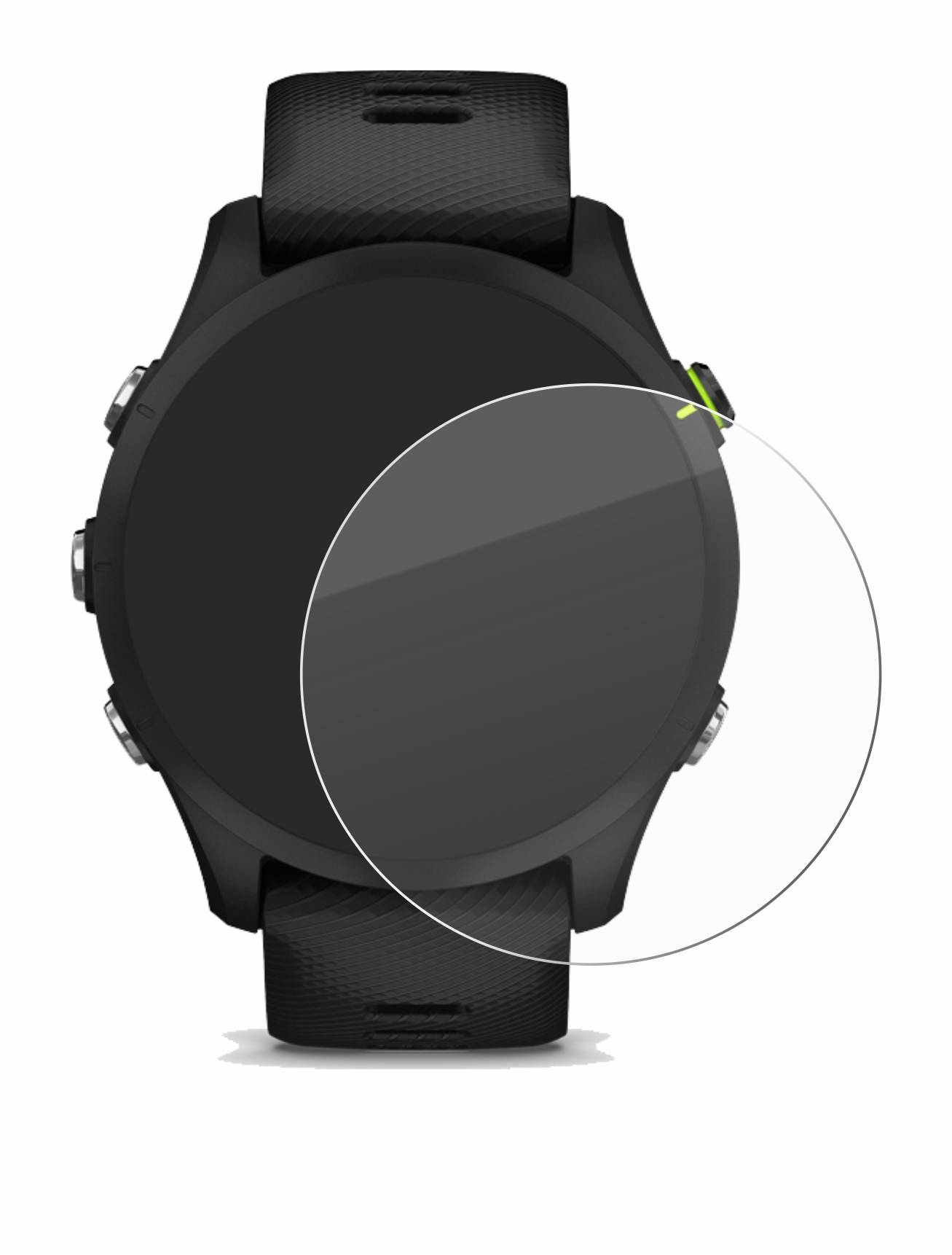 upscreen Hybrid Glas Schutz-Folie für Garmin Forerunner 255 Music