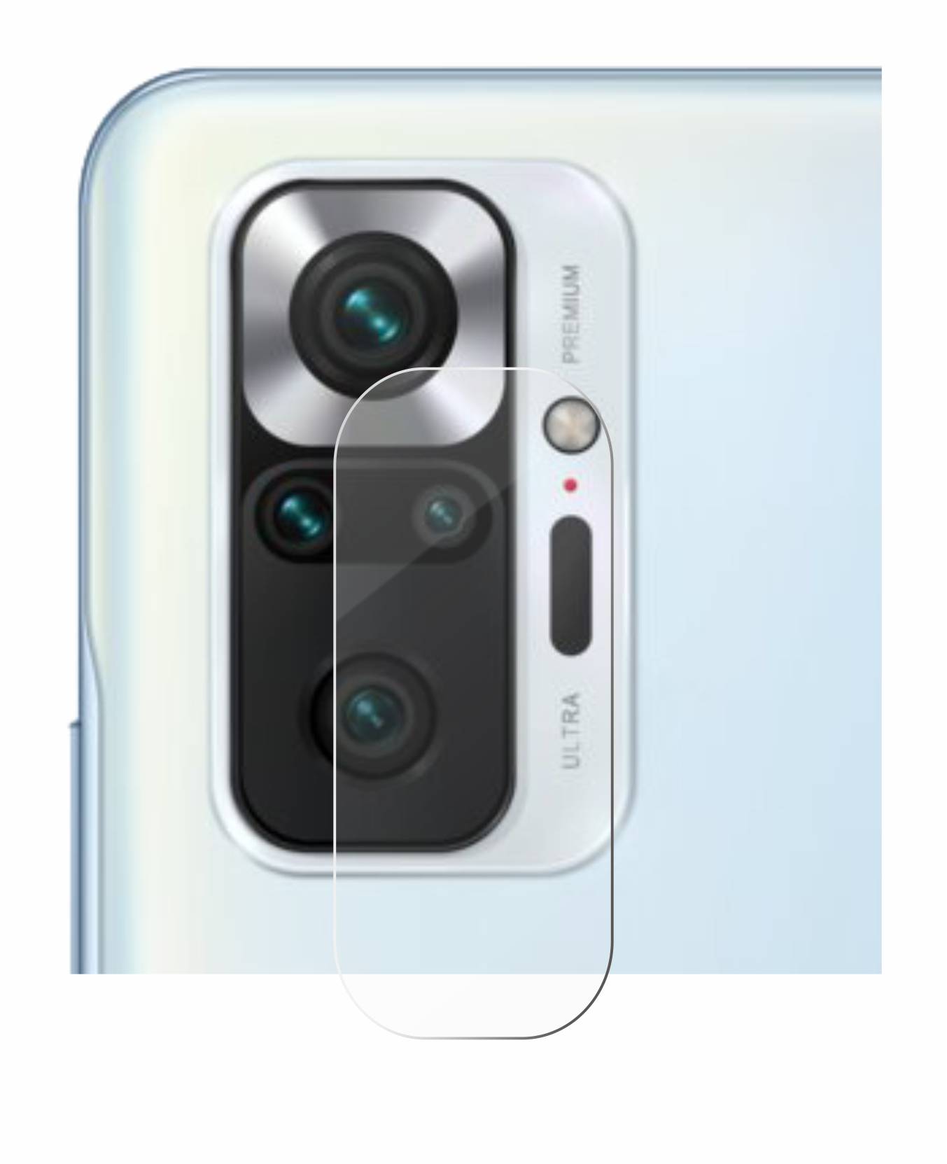 BROTECT AirGlass Glas Schutz-Folie für Xiaomi Redmi Note 10 (NUR Kameraschutz) - Schutzglas