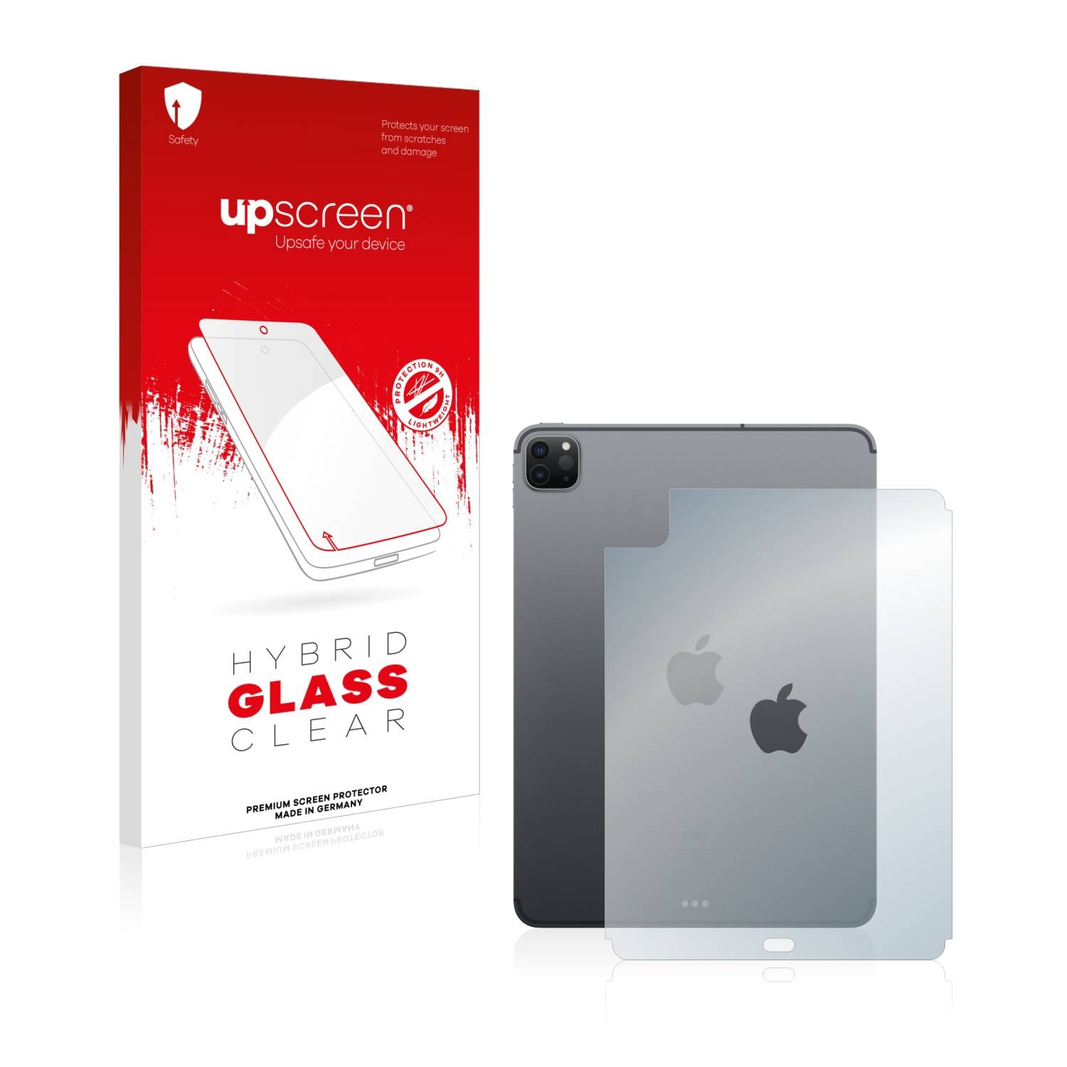 upscreen Hybrid Glas Panzer-Folie für Apple iPad Pro 11 2022 (Rückseite, 4. Gen.)