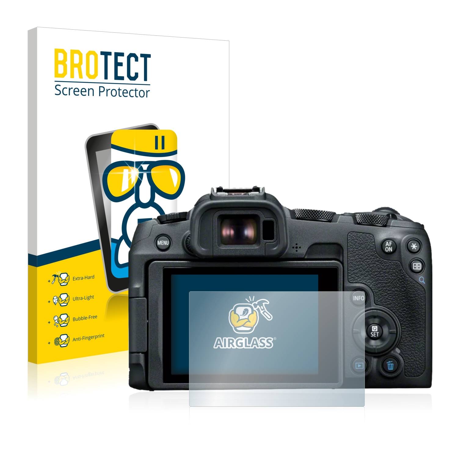 BROTECT AirGlass Flexible Schutz Glas Folie für Canon EOS R8 Klar Transparent