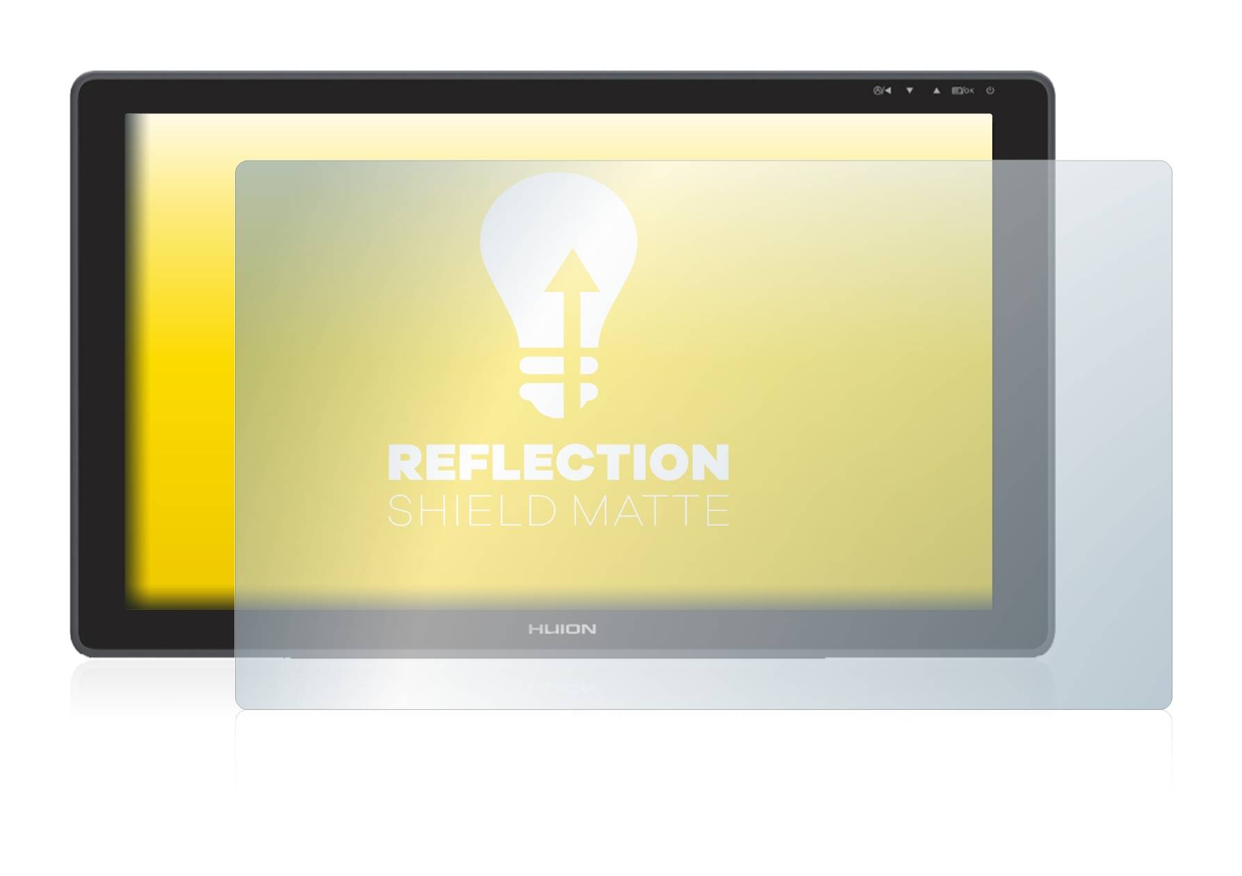 upscreen Reflection Shield Matt Schutzfolie für Huion Kamvas 22 Plus