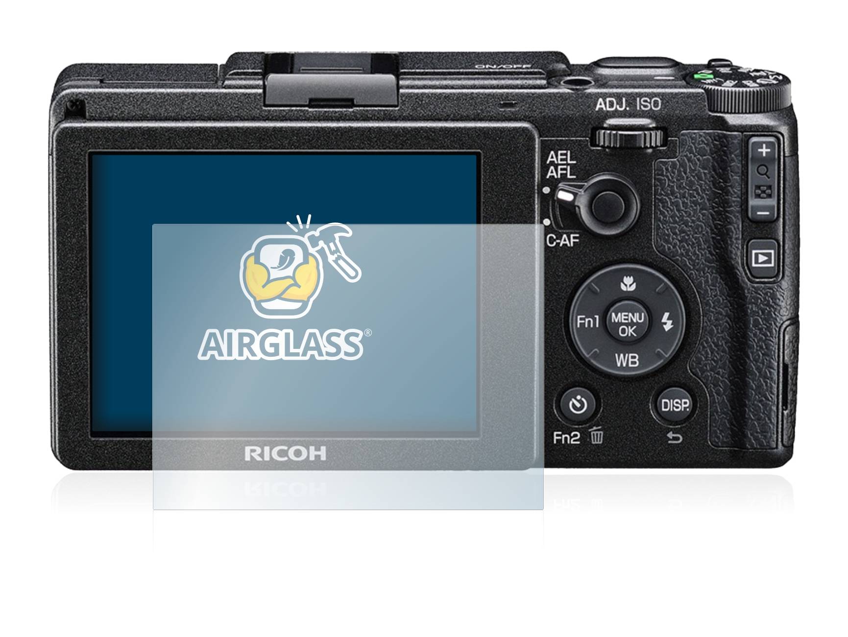 BROTECT AirGlass Flexible Schutz Glas Folie für Ricoh GR II 2015 Klar Transparent