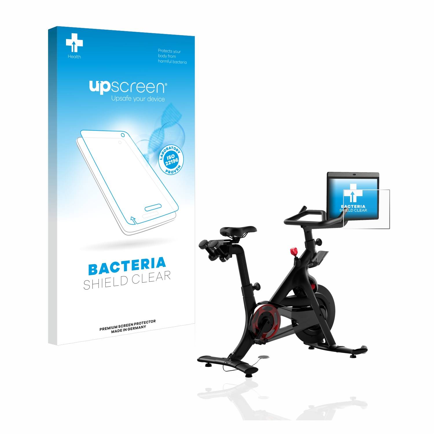 upscreen Schutzfolie für Peloton Bike Plus Antibakterielle Folie Klar Anti-Kratzer