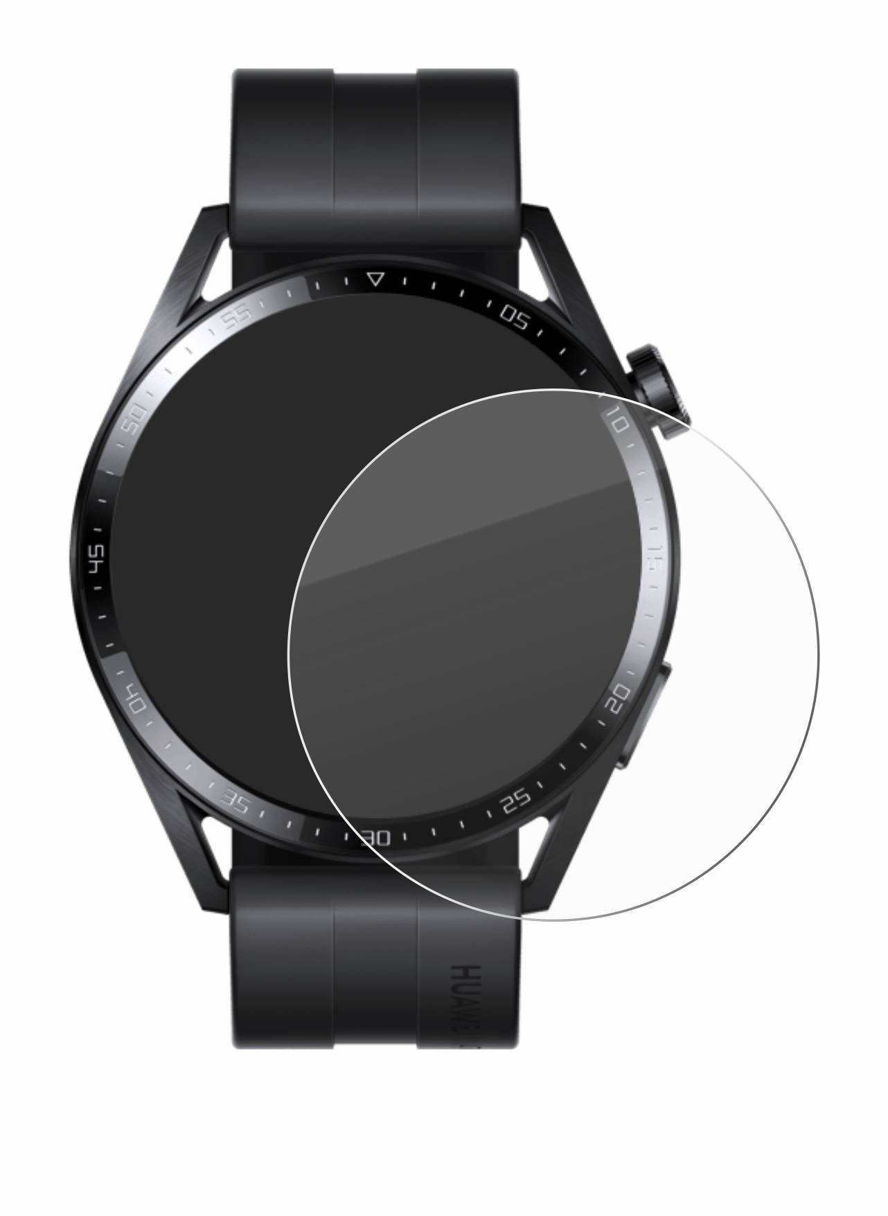 BROTECT AirGlass Glas Panzer-Folie für Huawei Watch GT 3 (46 mm) - Schutzglas