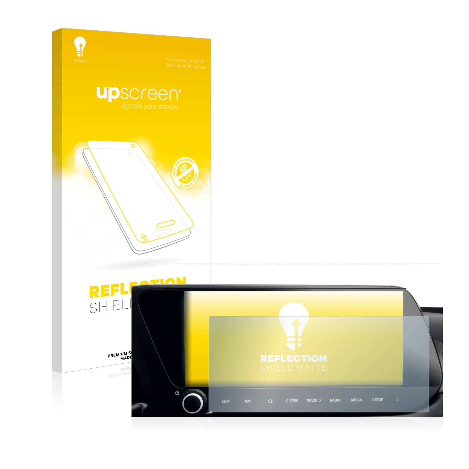 upscreen Reflection Shield Matt Schutzfolie für Hyundai i20 2022 Infotainment System 10