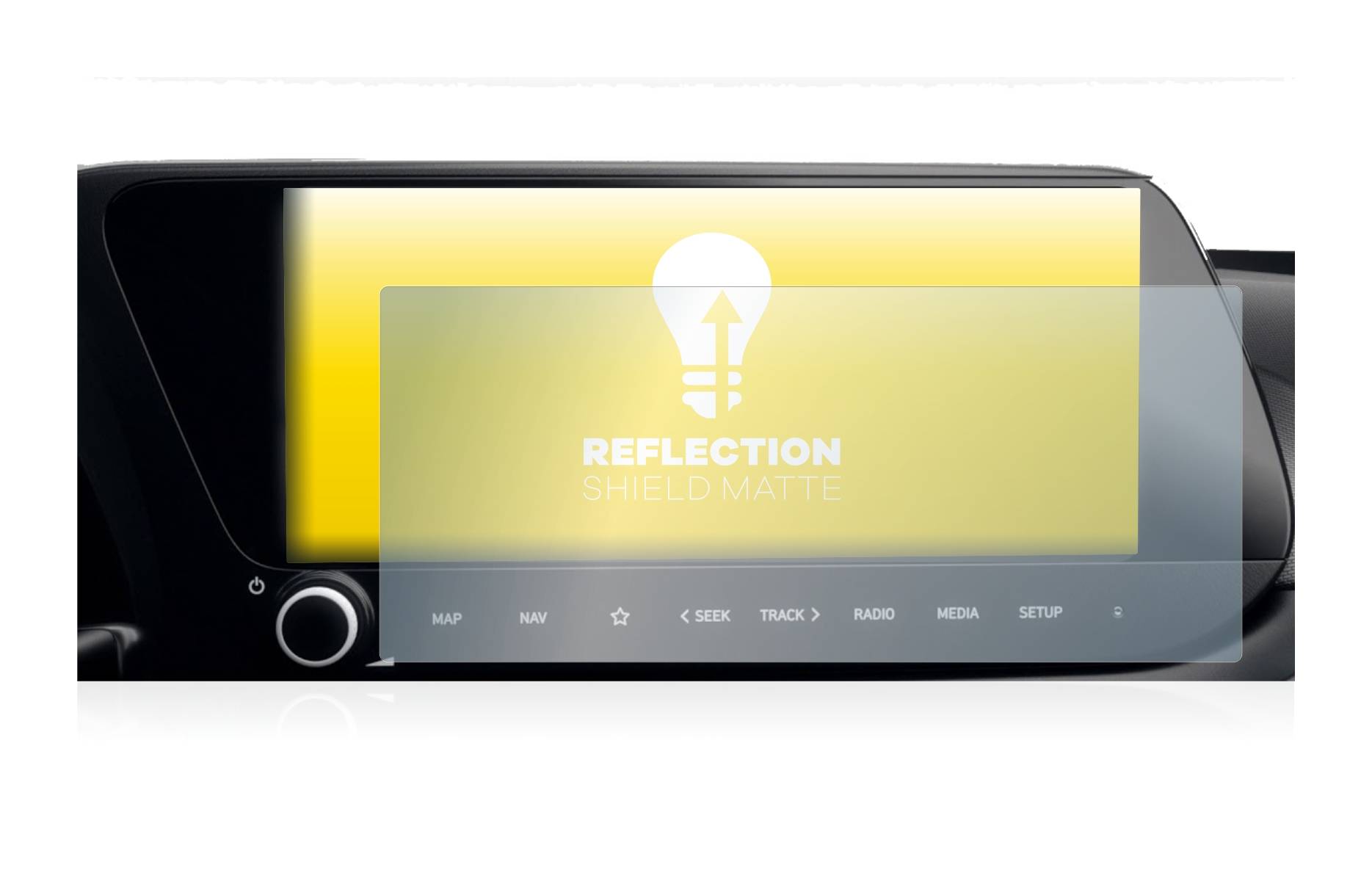 upscreen Reflection Shield Matt Schutzfolie für Hyundai i20 2022 Infotainment System 10