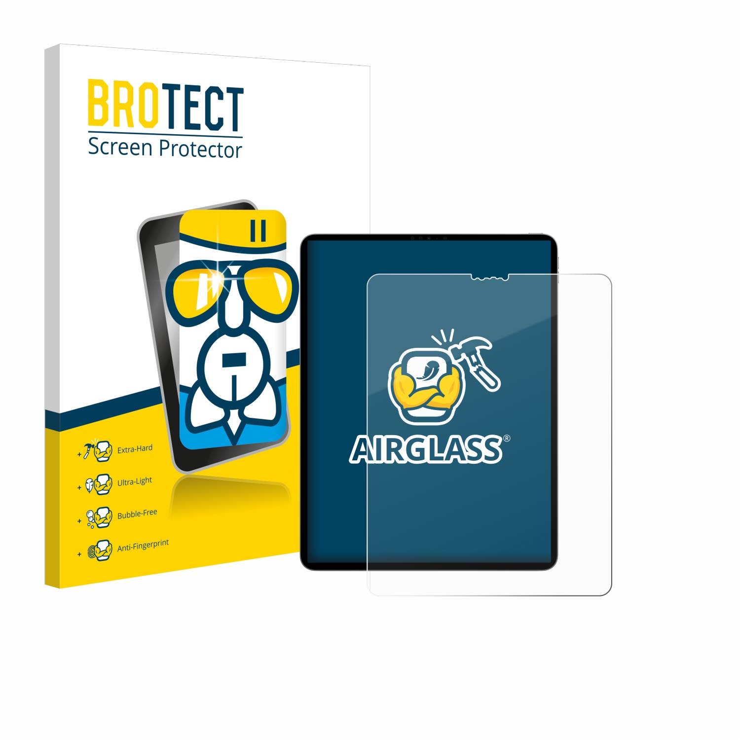 BROTECT AirGlass Glas Schutz-Folie für Apple iPad Pro 12.9 2022 (6. Gen.) - Schutzglas