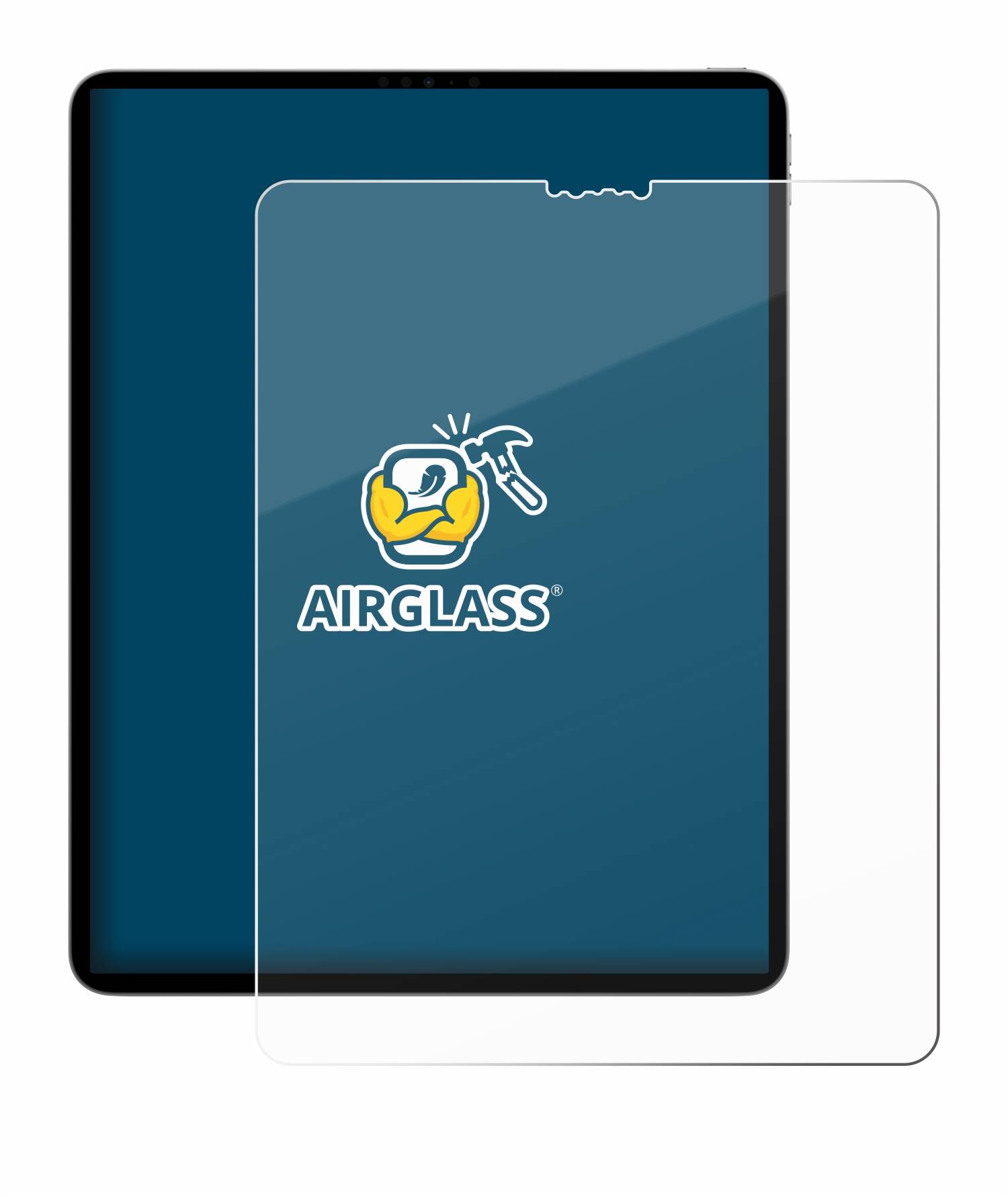 BROTECT AirGlass Glas Schutz-Folie für Apple iPad Pro 12.9 2022 (6. Gen.) - Schutzglas