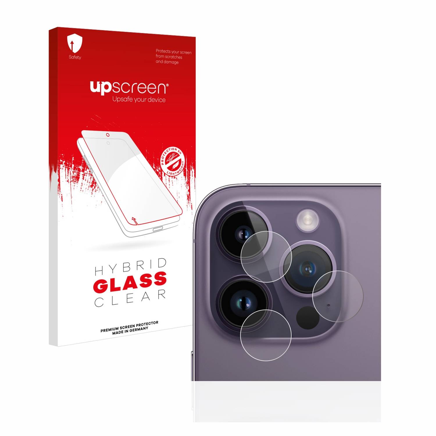 upscreen Hybrid Glas Schutz-Folie für Apple iPhone 14 Pro (NUR Kameraschutz)