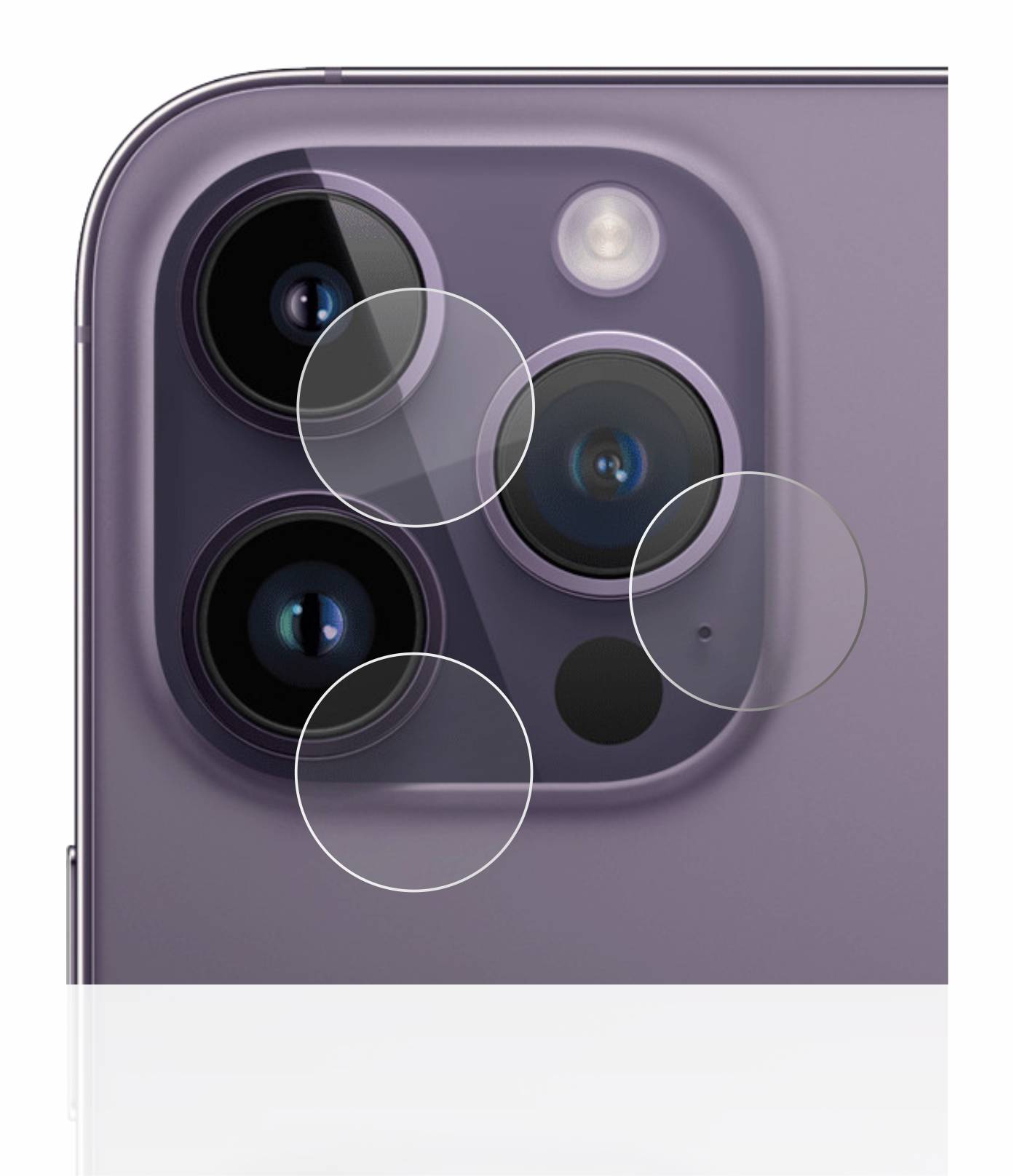 upscreen Hybrid Glas Schutz-Folie für Apple iPhone 14 Pro (NUR Kameraschutz)