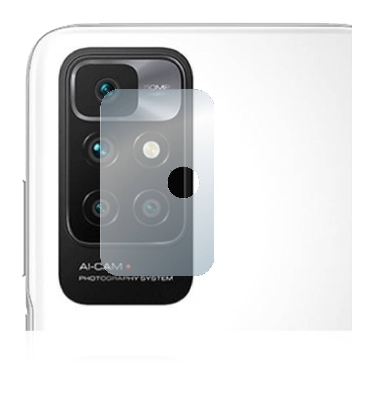 BROTECT AirGlass Glas Schutz-Folie für Xiaomi Redmi 10 (NUR Kameraschutz) - Schutzglas