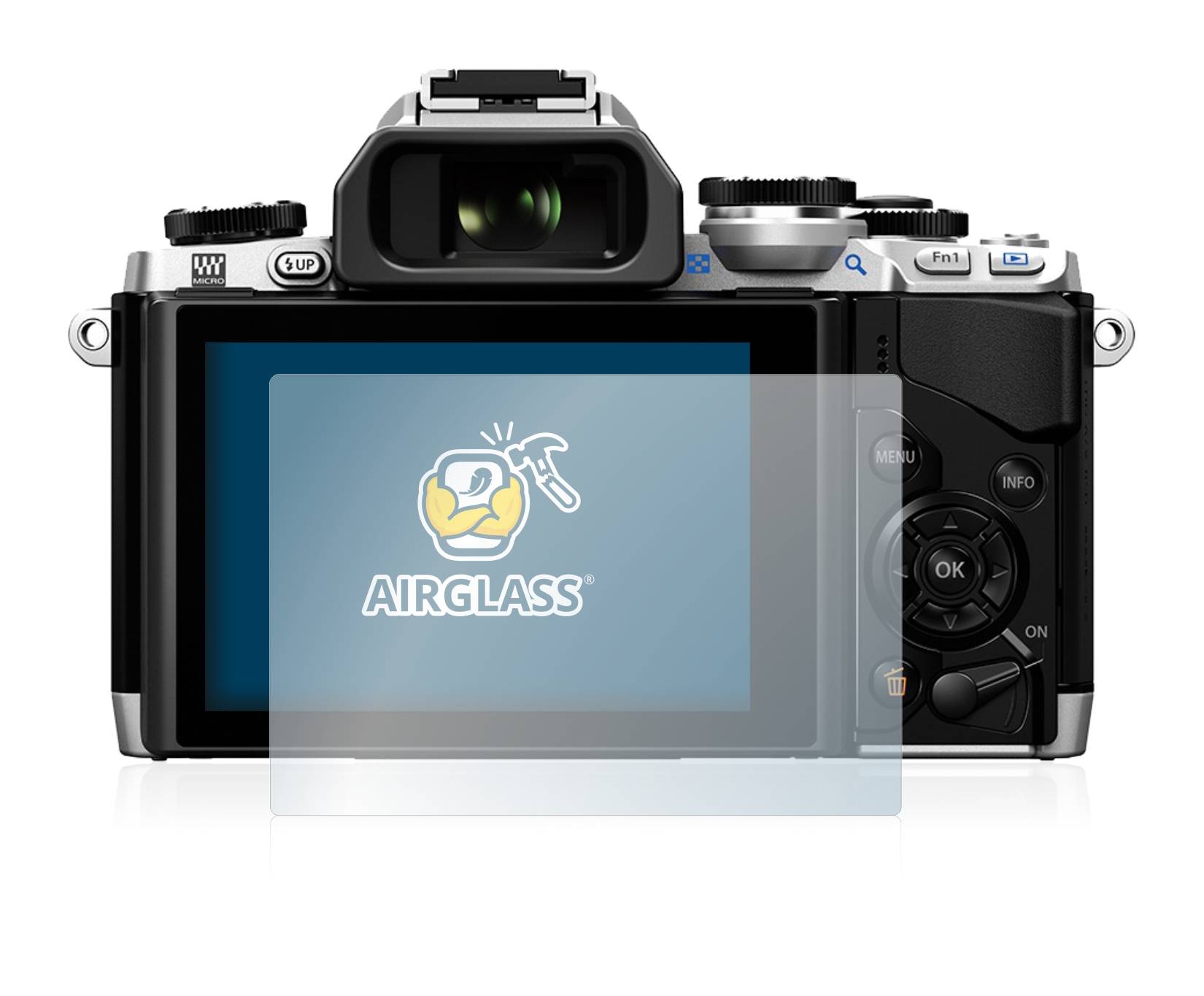 BROTECT AirGlass Flexible Schutz Glas Folie für Olympus OM-D E-M10 Klar Transparent