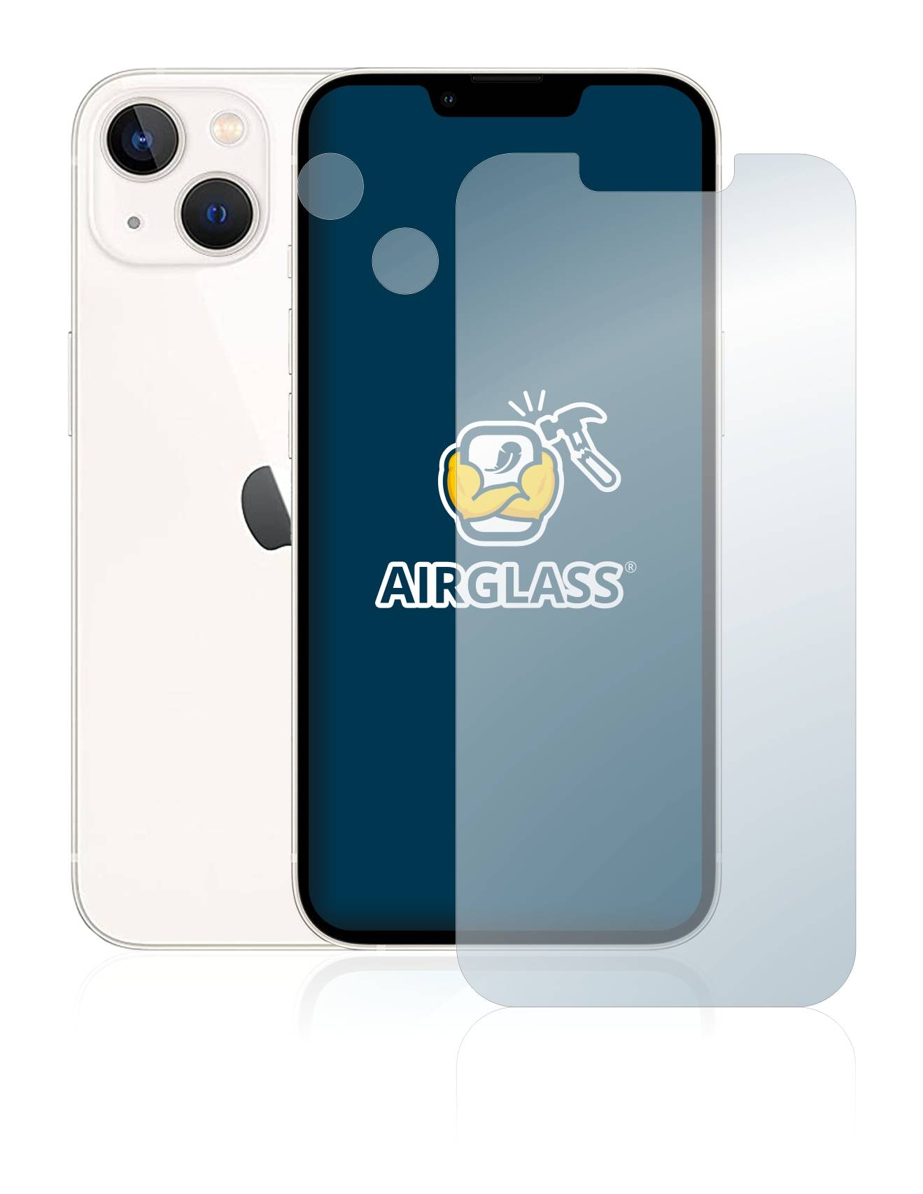 BROTECT AirGlass Glas Panzer-Folie für Apple iPhone 13 (Display+Kamera) - Schutzglas
