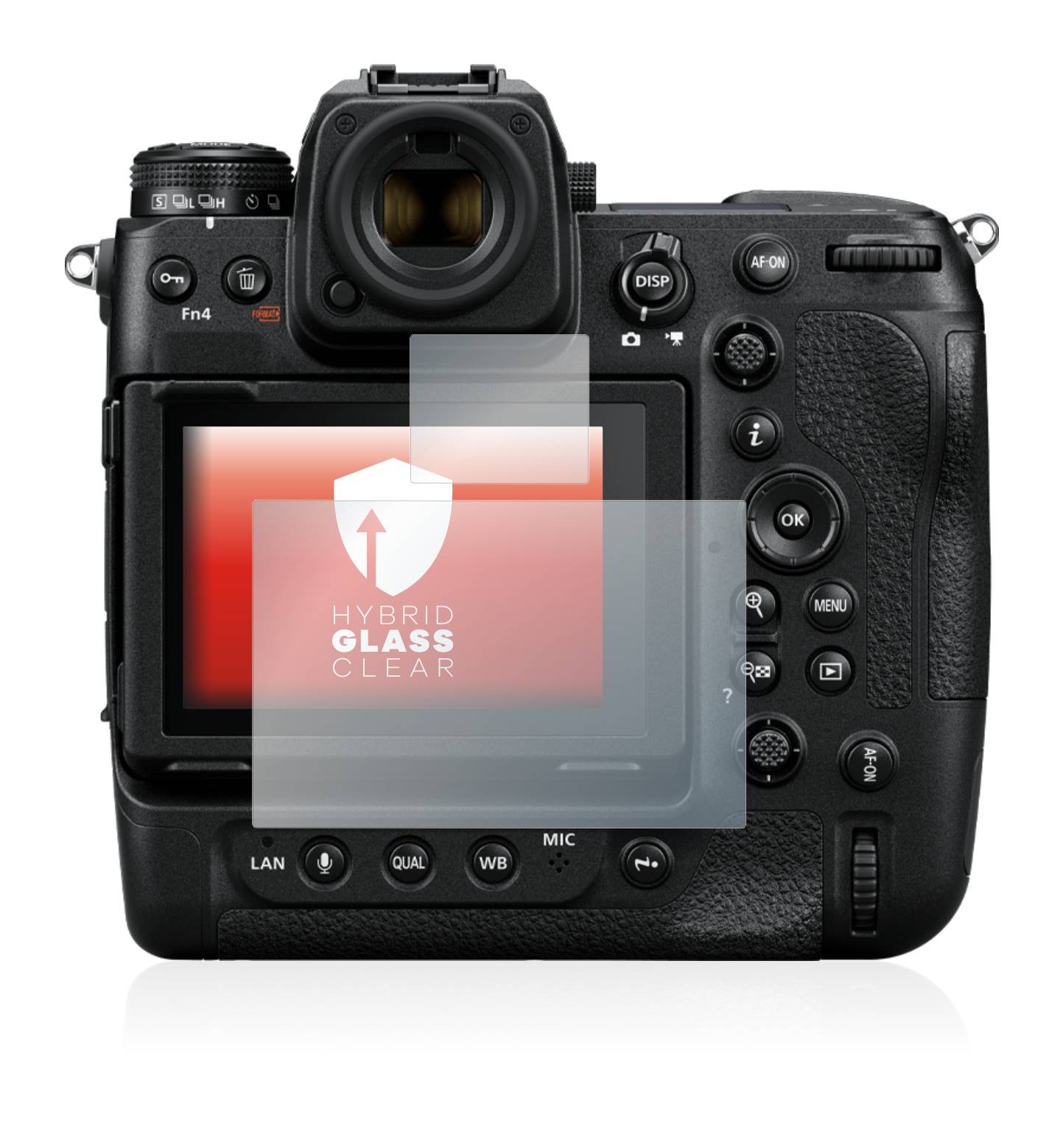 upscreen Flexible Schutz Glas Folie für Nikon Z 9 (Display + Schulterdisplay) Schutzglas 9H Hybridglas Klar