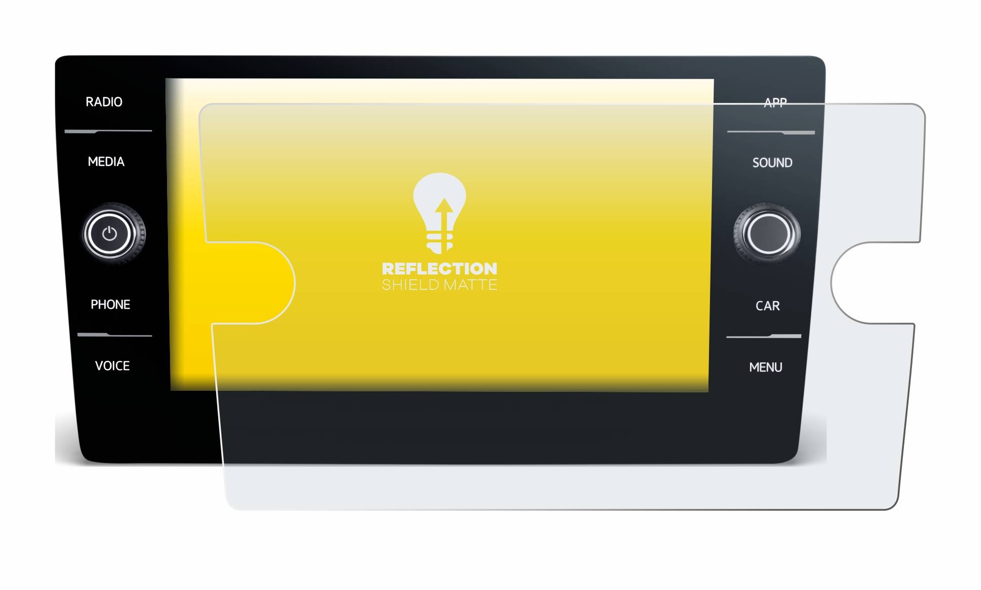 upscreen Reflection Shield Matt Schutzfolie für Volkswagen Tiguan 2021 Discover Media 8