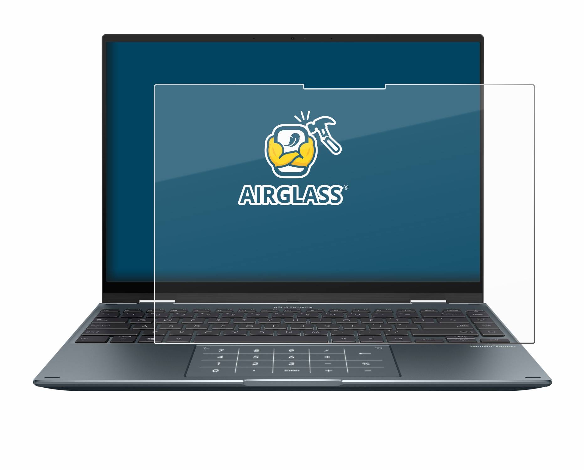 BROTECT AirGlass Glas Schutz-Folie für ASUS ZenBook 14 Flip OLED - Schutzglas