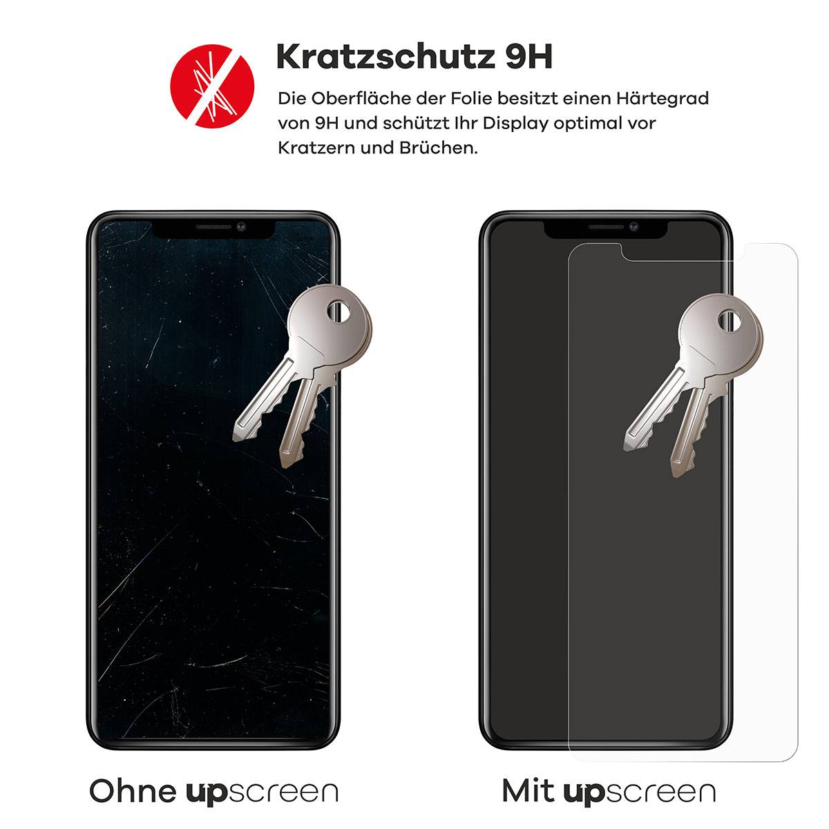 upscreen Hybrid Glas Schutz-Folie für Motorola One Zoom