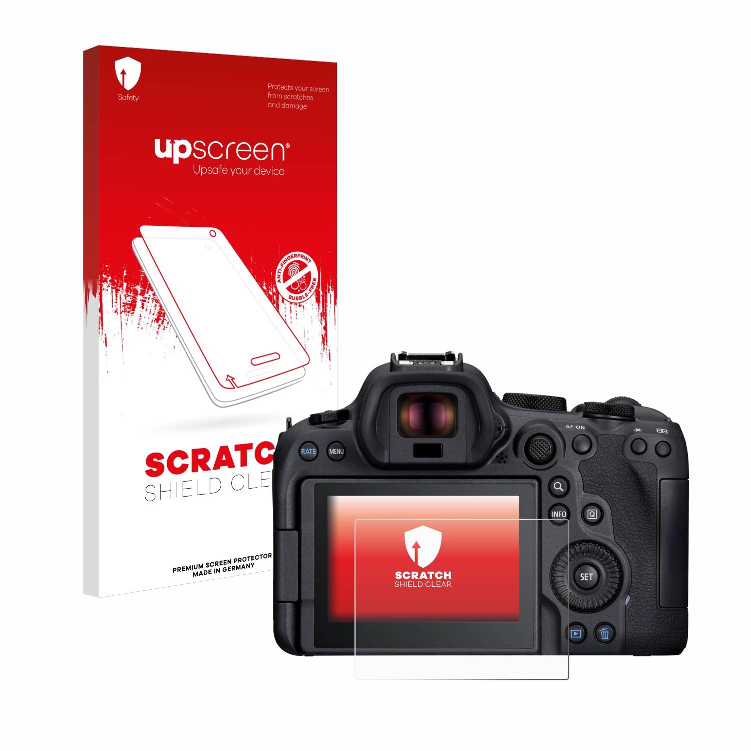 upscreen Schutzfolie für Canon EOS R6 Mark II Kratzschutz Anti-Fingerprint Klar
