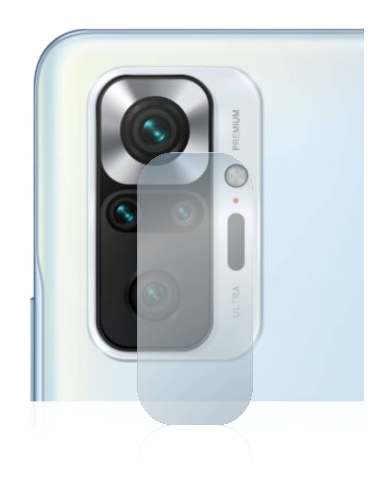 BROTECT AirGlass Glas Schutz-Folie für Xiaomi Redmi Note 10S (NUR Kameraschutz) - Schutzglas