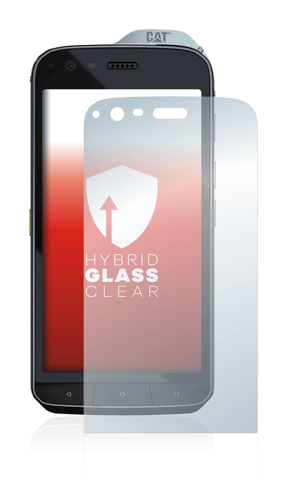 upscreen Hybrid Glas Schutz-Folie für Caterpillar Cat S61