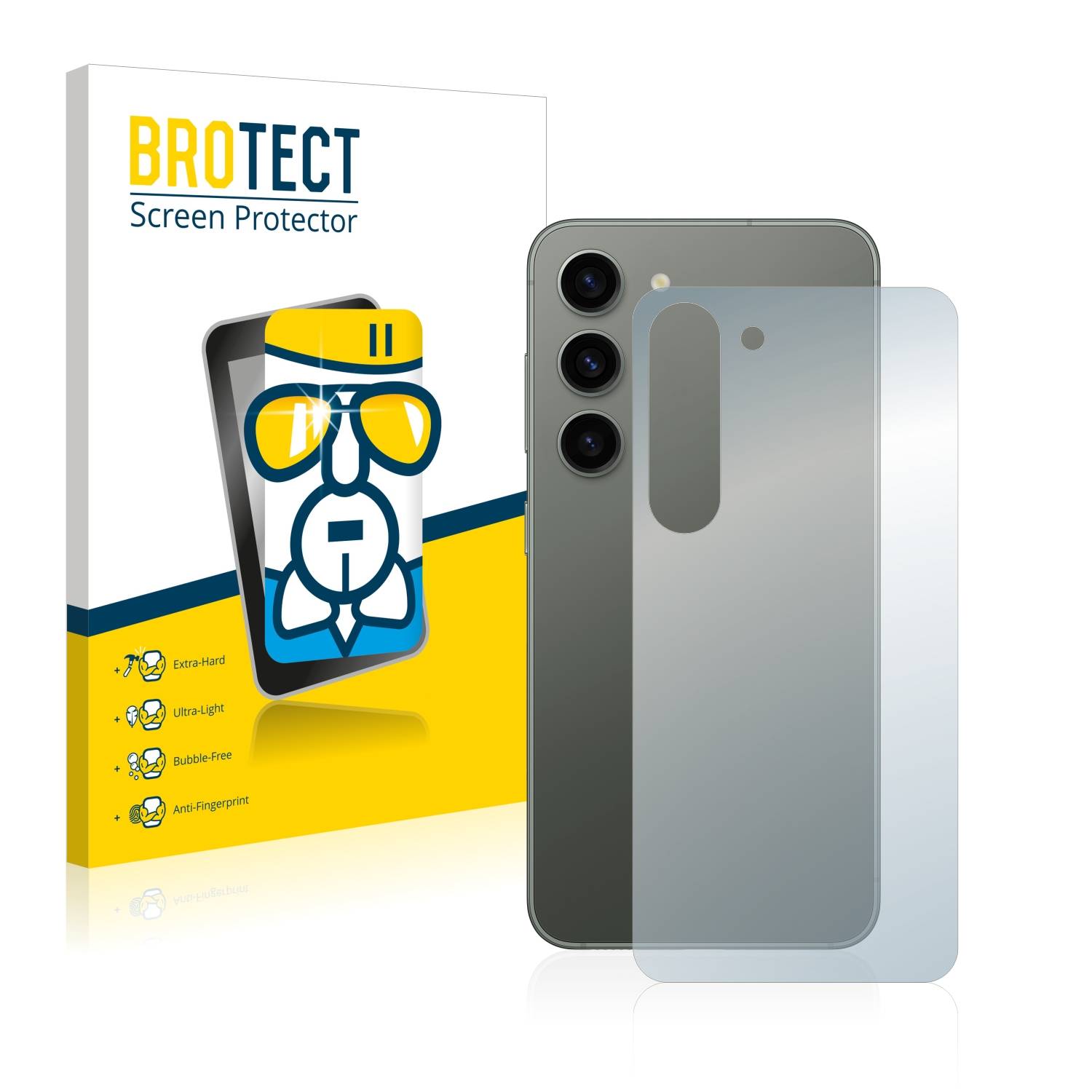 BROTECT AirGlass Glas Panzer-Folie für Samsung Galaxy S23 Plus (Rückseite) - Schutzglas