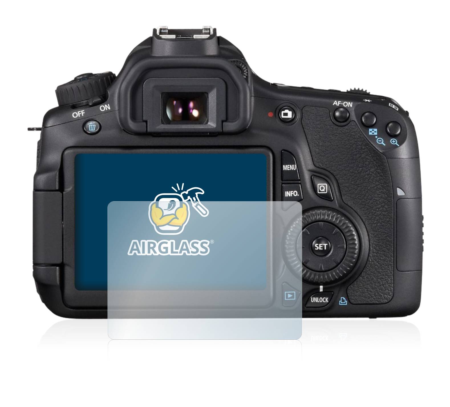 BROTECT AirGlass Flexible Schutz Glas Folie für Canon EOS 60D Klar Transparent