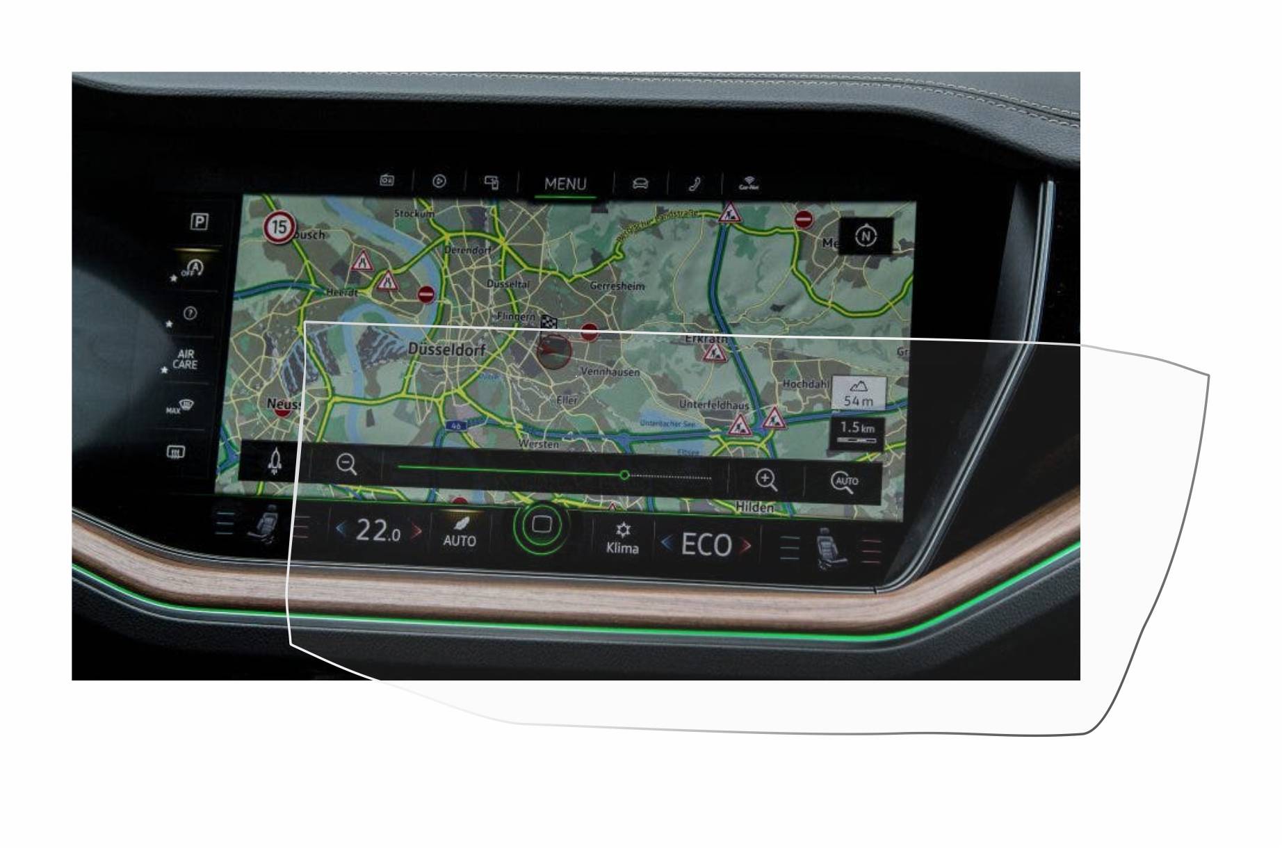 upscreen Scratch Shield Schutzfolie für Volkswagen Touareg R-Line 2021 Discover Premium 15