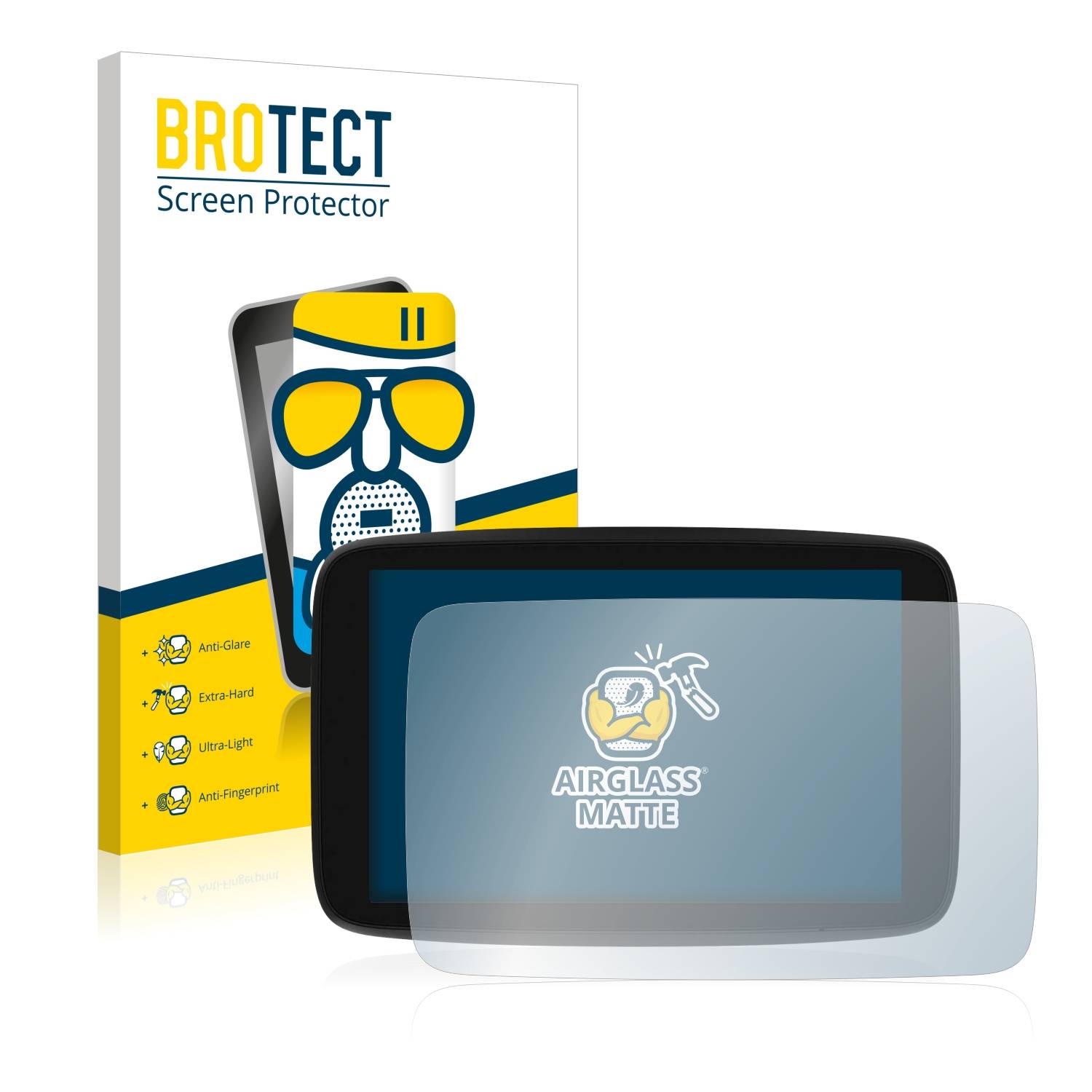 BROTECT AirGlass Flexible Schutz Glas Folie für TomTom GO Exclusive Matt Entspiegelt