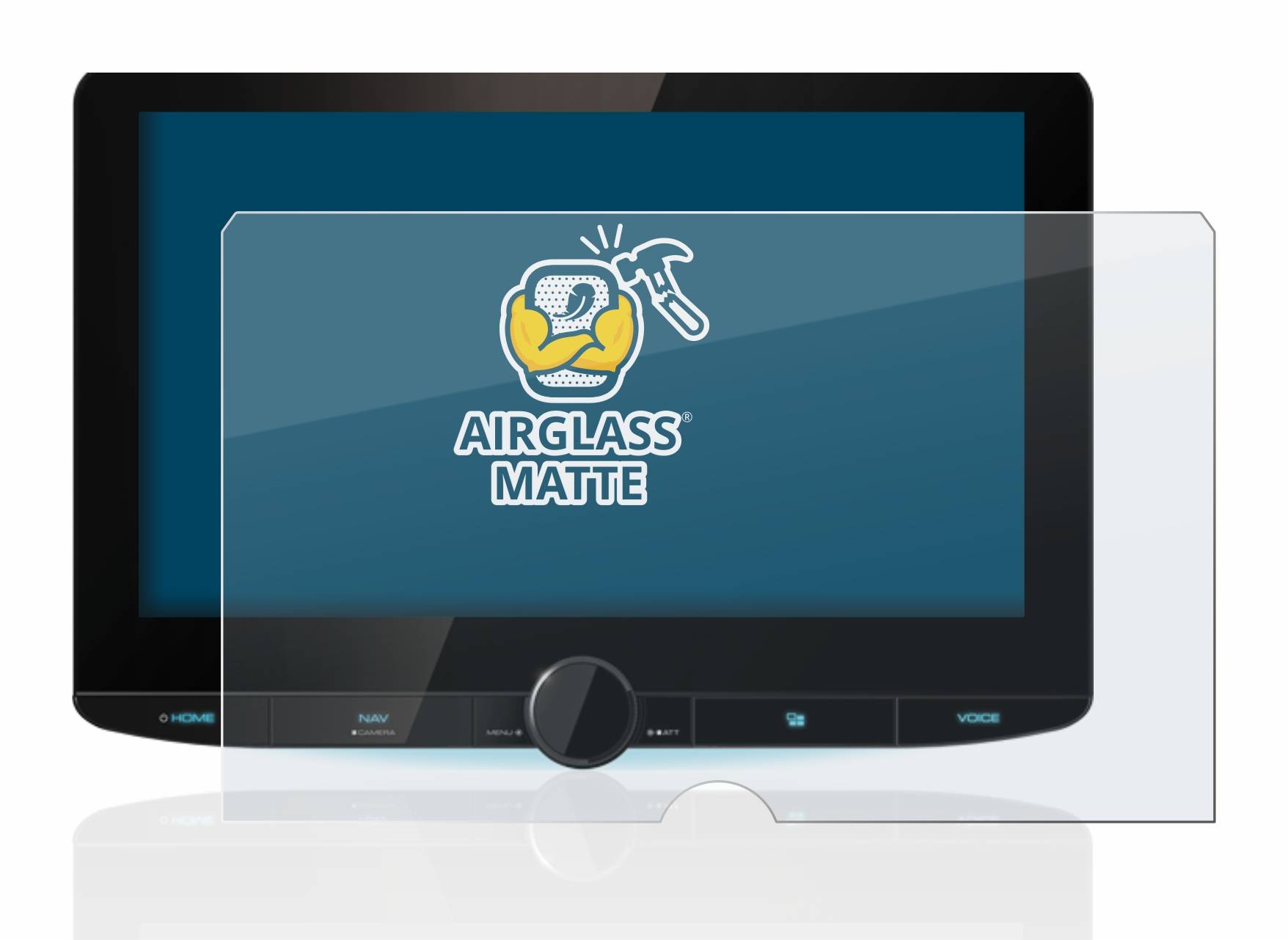 BROTECT AirGlass Matt Glas Schutz Folie für Kenwood DNR992RVS