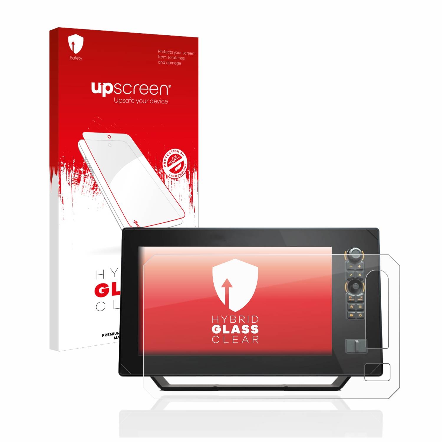 upscreen Hybrid Glas Panzer-Folie für Humminbird Apex 13 MEGA SI+
